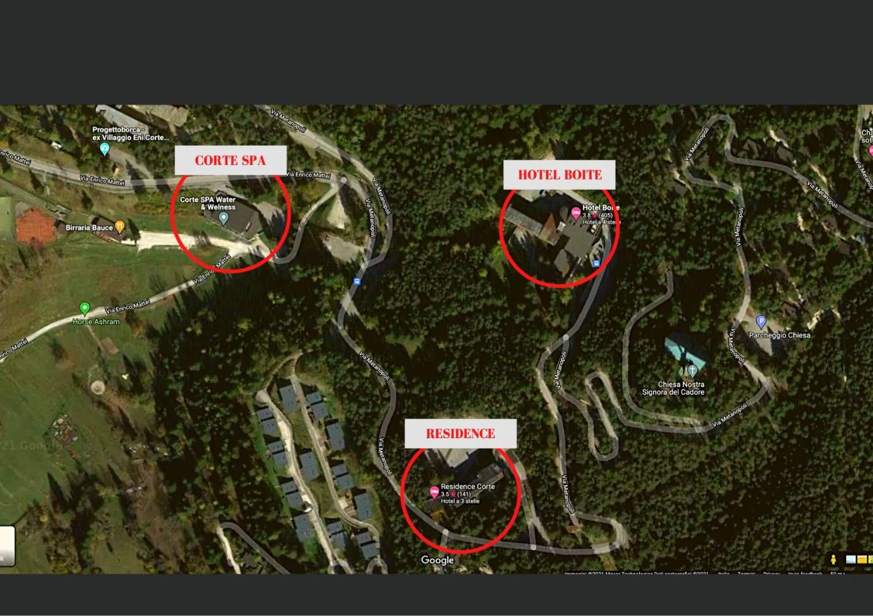 Bird's eye view in Hotel Boite