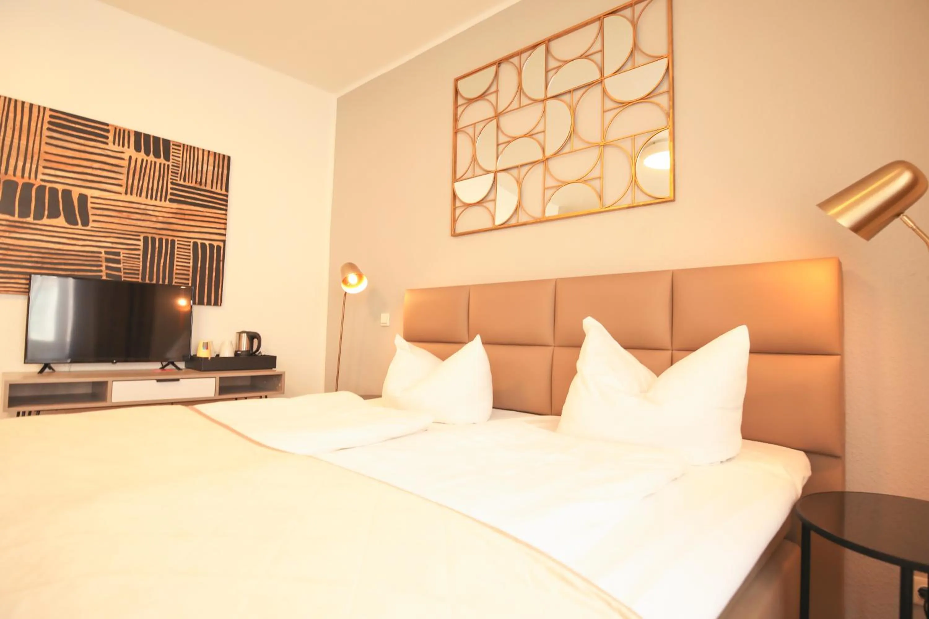 Bed in TM Hotel Düsseldorf