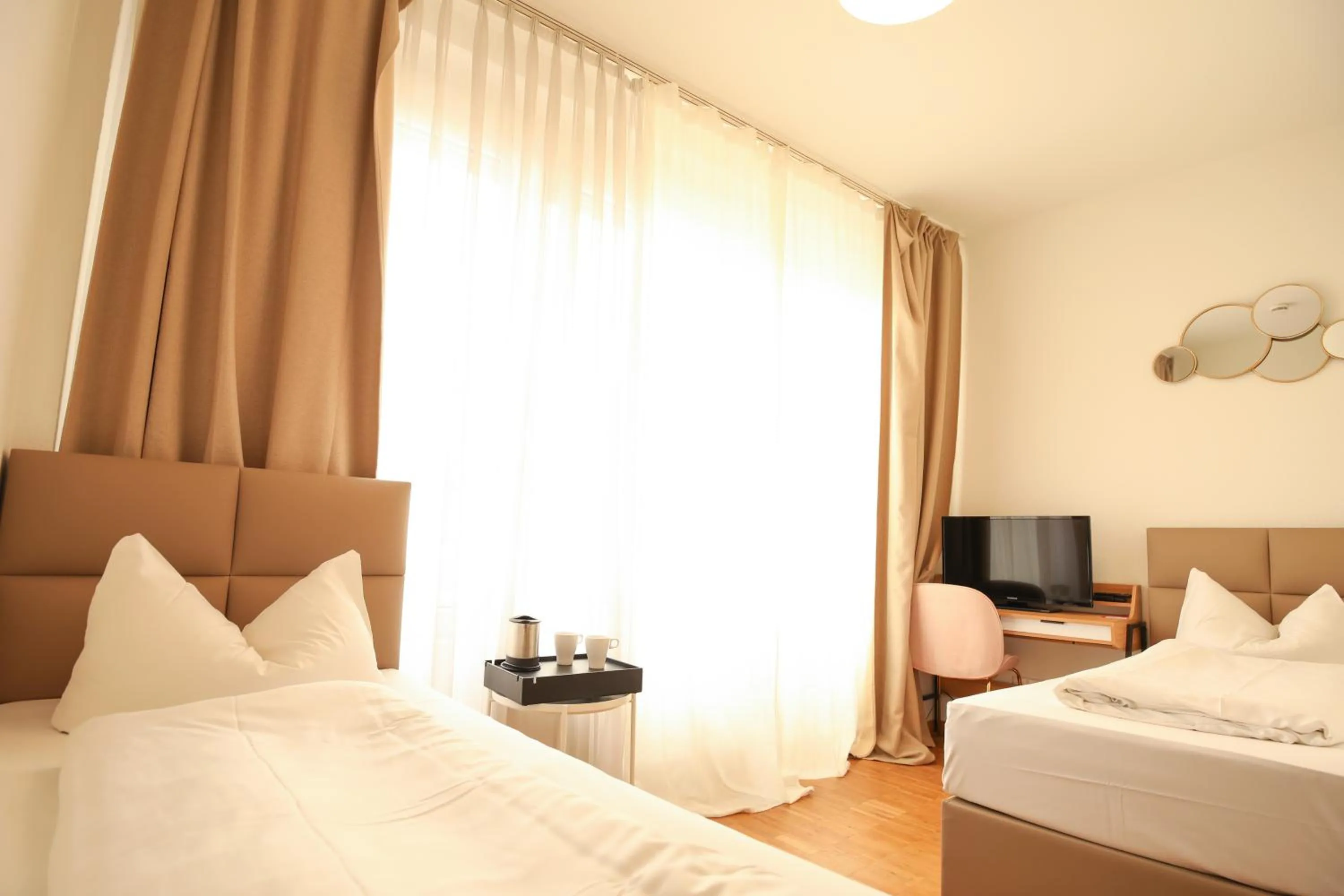 Bed in TM Hotel Düsseldorf