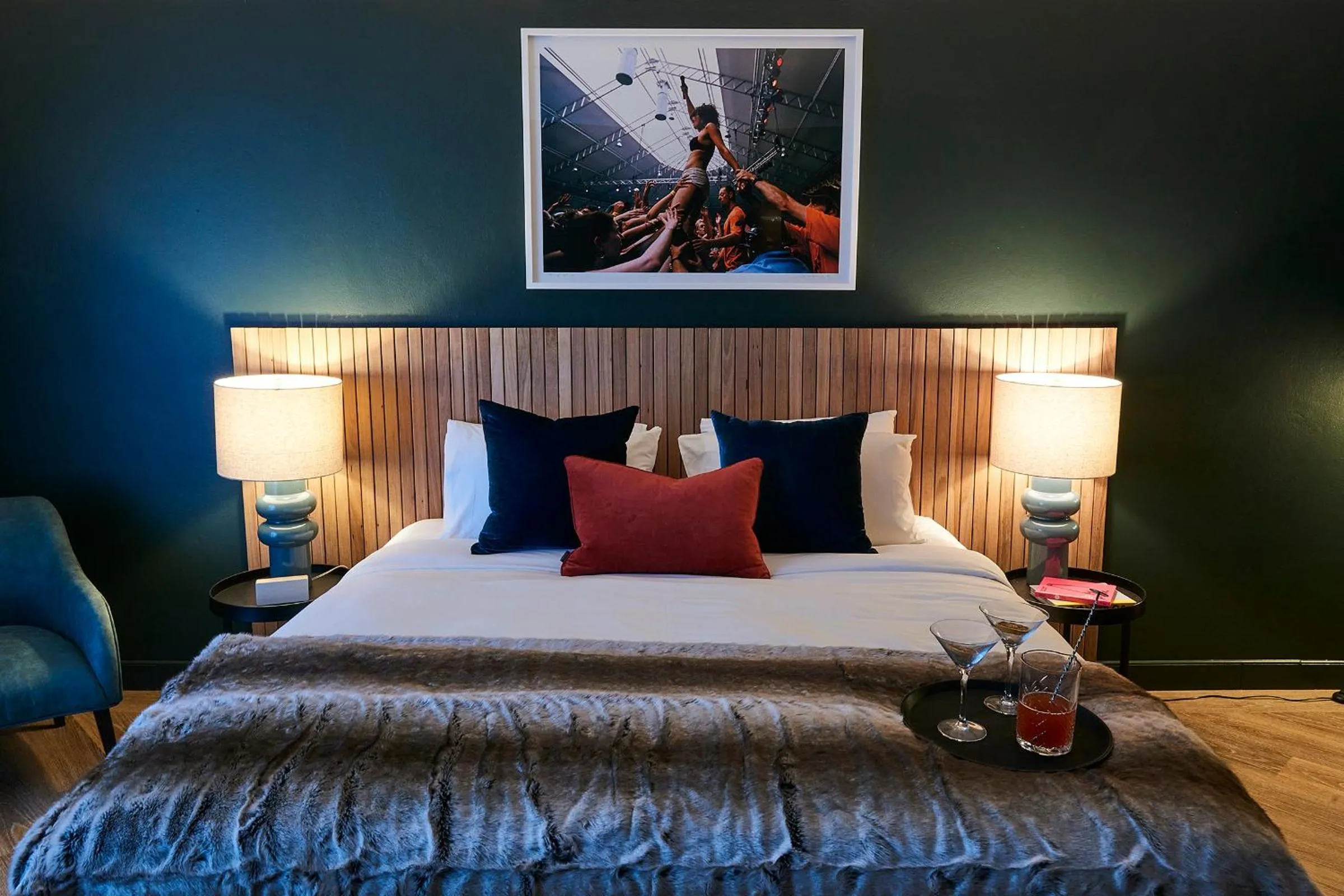 Bed in The Blue Hotel Bondi