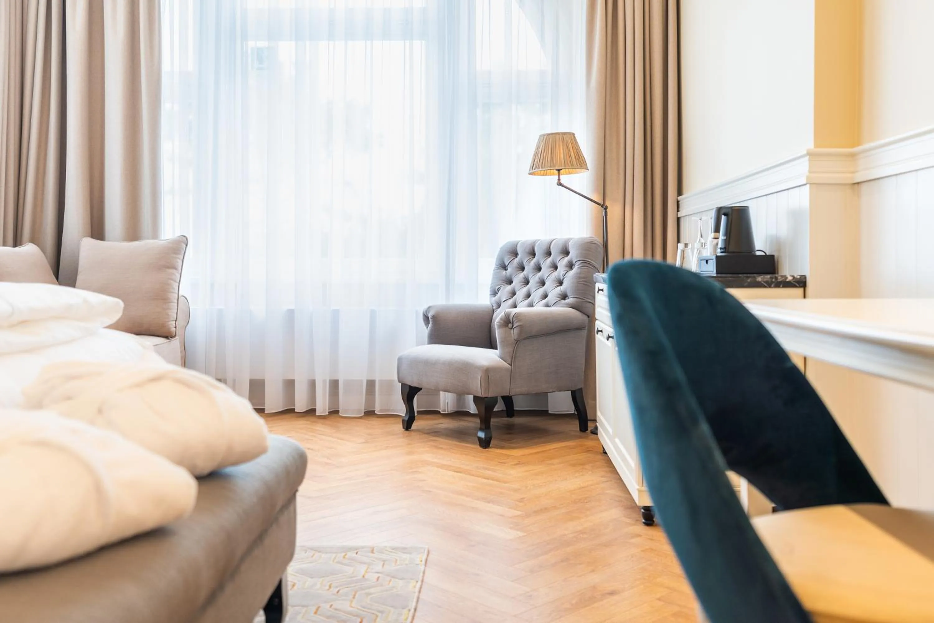 Bed in Strandhotel Ahlbeck