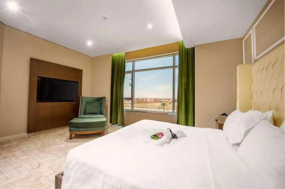 Bed in فندق سكناي رويال - Suknai Royal Hotel