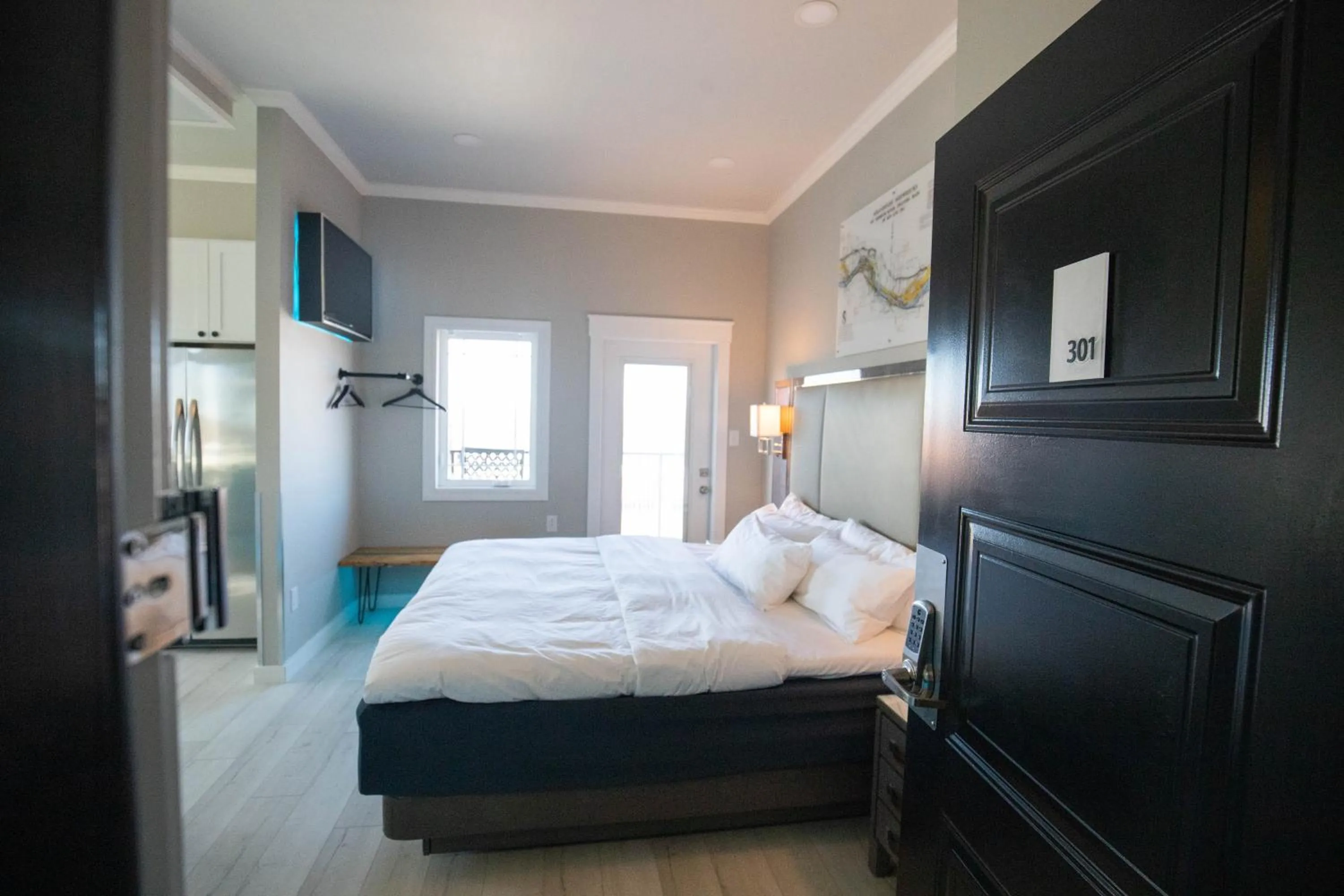 Bed in River Sirens Hotel-Contactless Check in Hotel