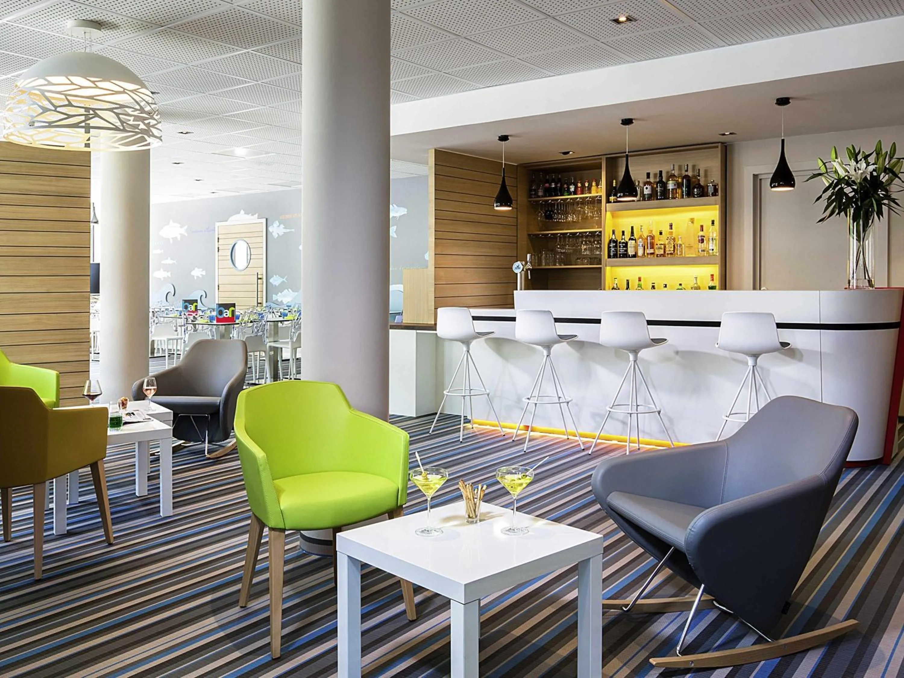 Lounge or bar in ibis Styles Strasbourg Avenue du Rhin