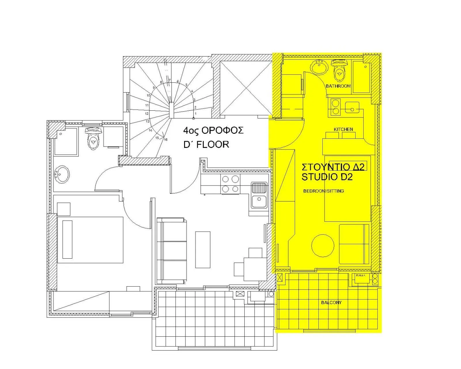 Floor plan in Elvita Apartments 3