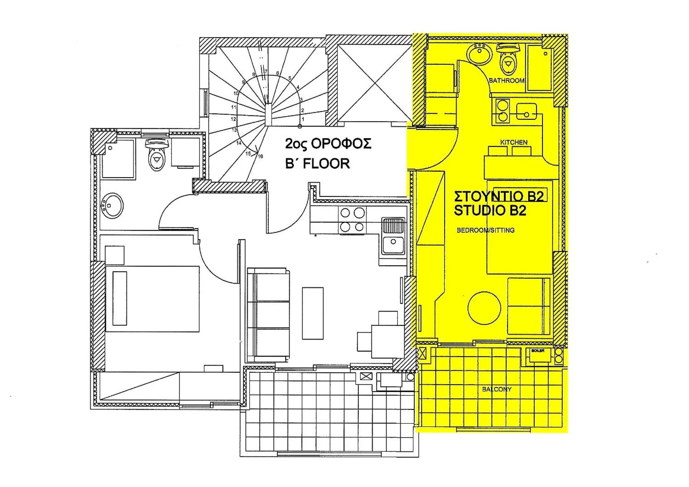 Floor plan in Elvita Apartments 3
