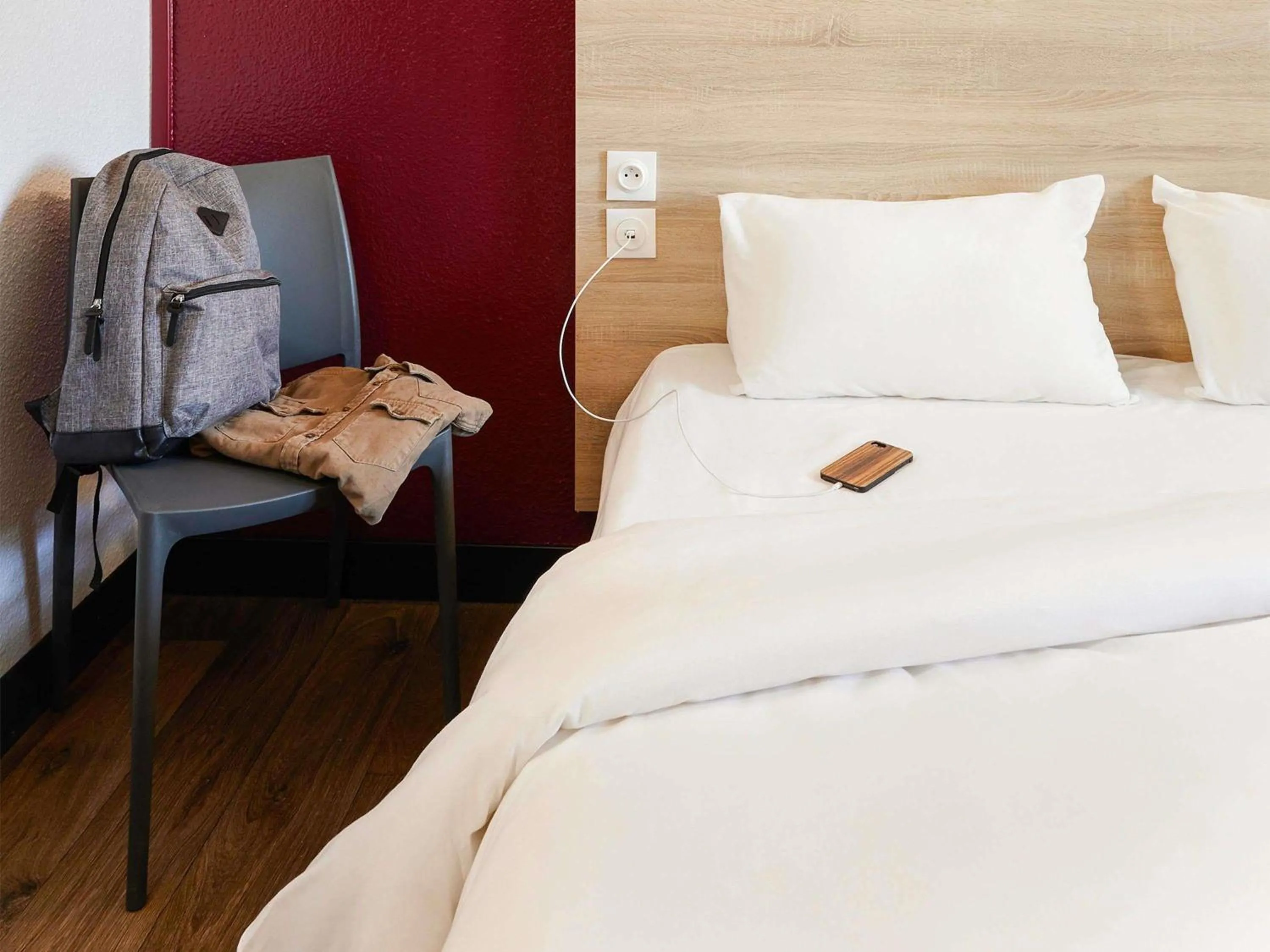 Bedroom, Bed in hotelF1 Dijon Nord