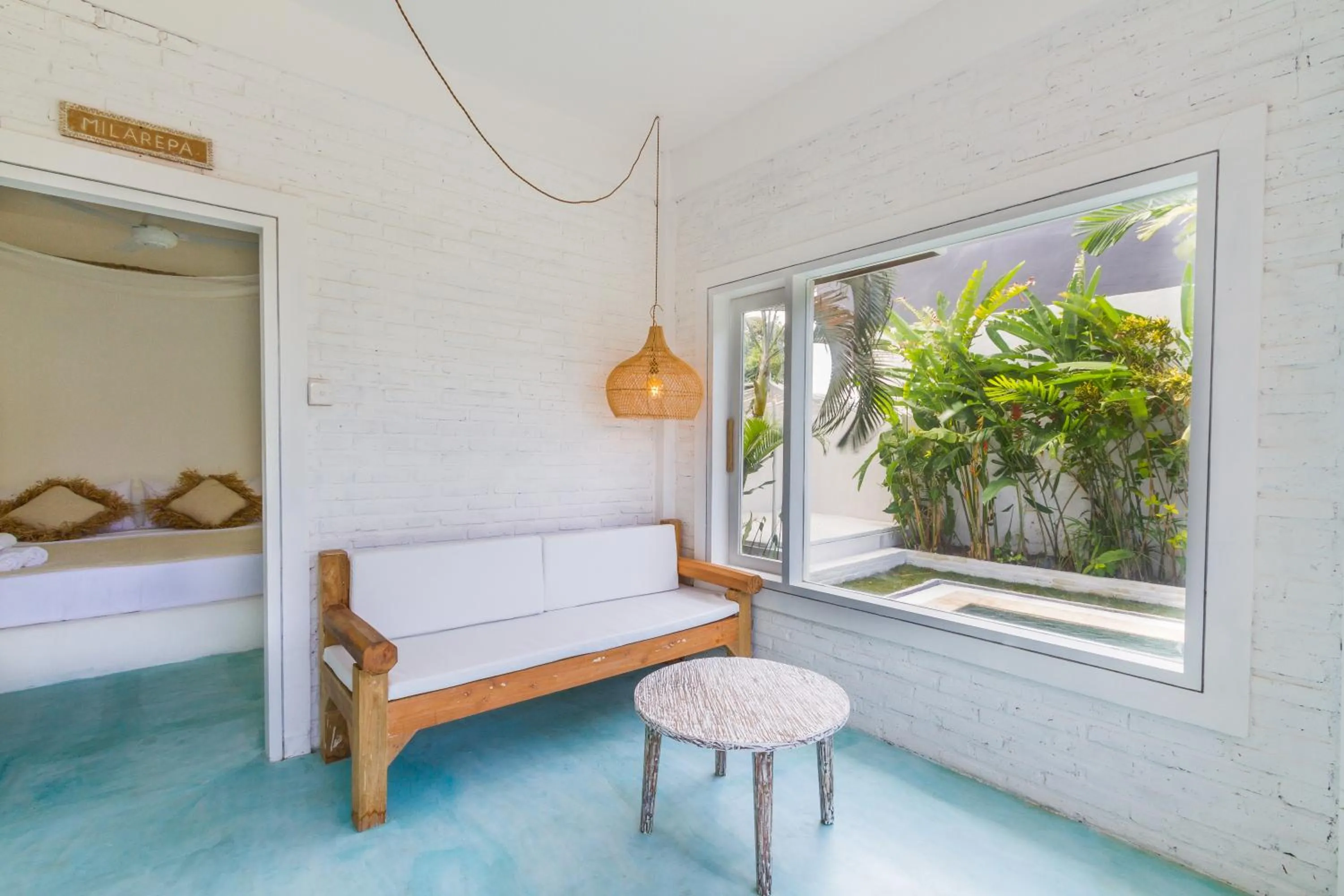 Garden view, Bed in Canggu Boutique Art Hotel