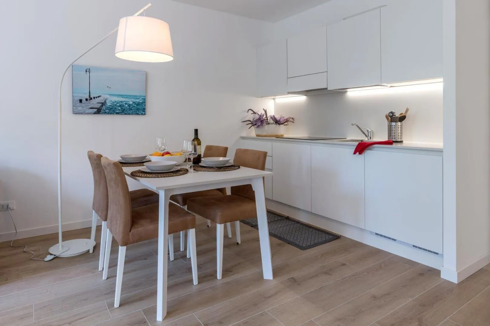 Kitchen or kitchenette in Residence La Torre con private park