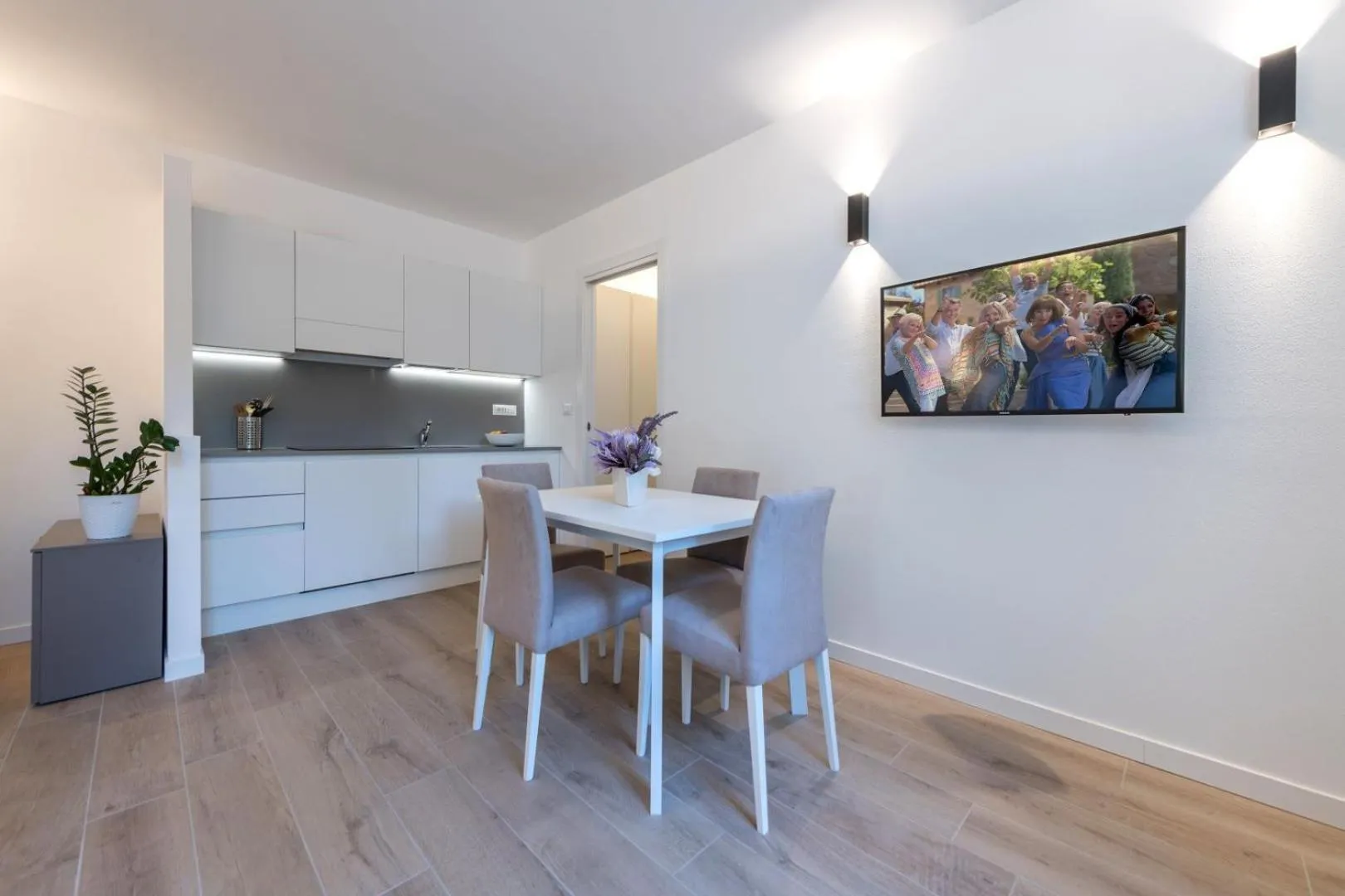 Kitchen or kitchenette in Residence La Torre con private park