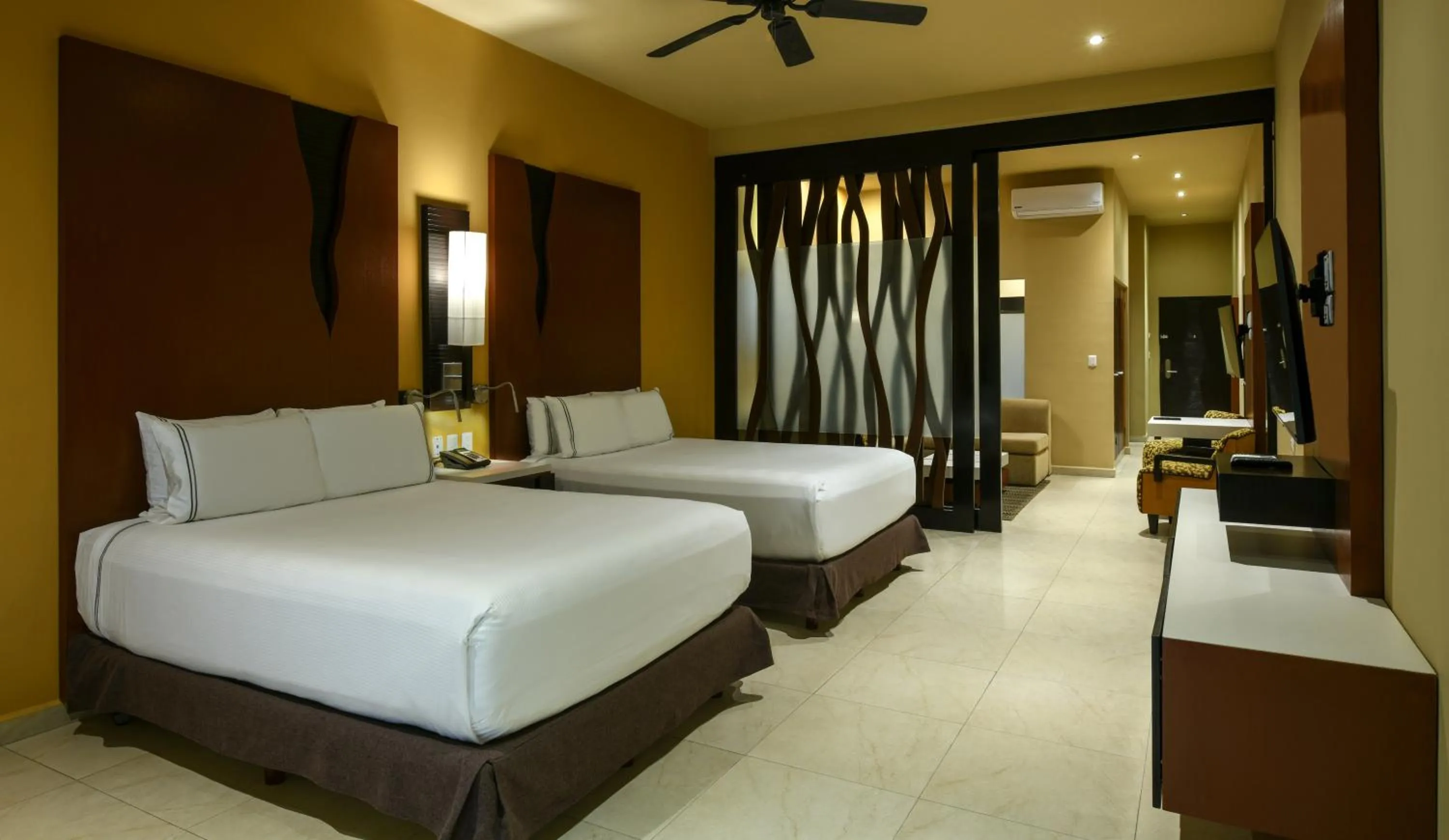 Bed in Generations Riviera Maya Oceanfront Family Resort Catamaran, Water Park, All & More Inclusive