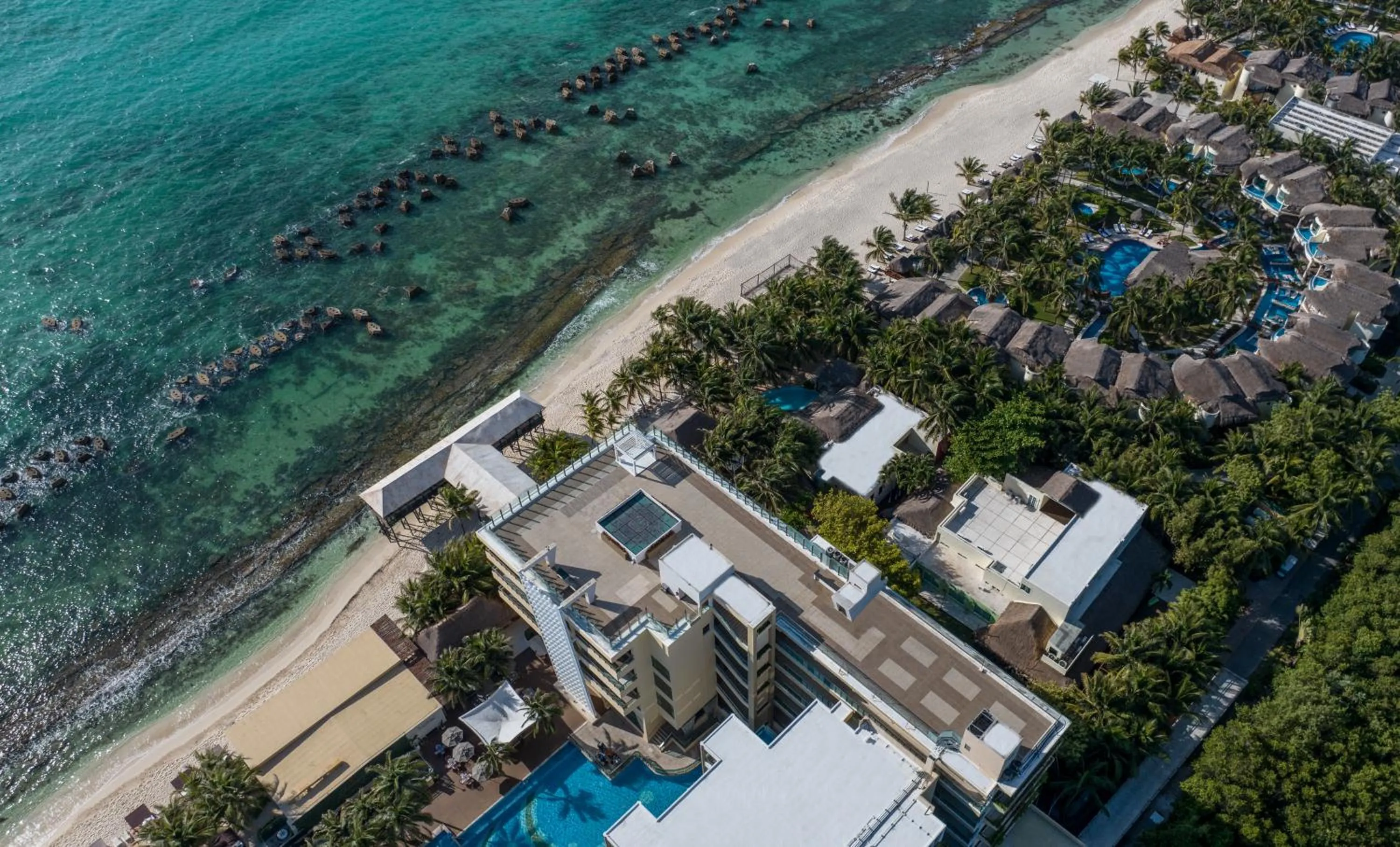Bird's eye view in Generations Riviera Maya Oceanfront Family Resort Catamaran, Water Park, All & More Inclusive