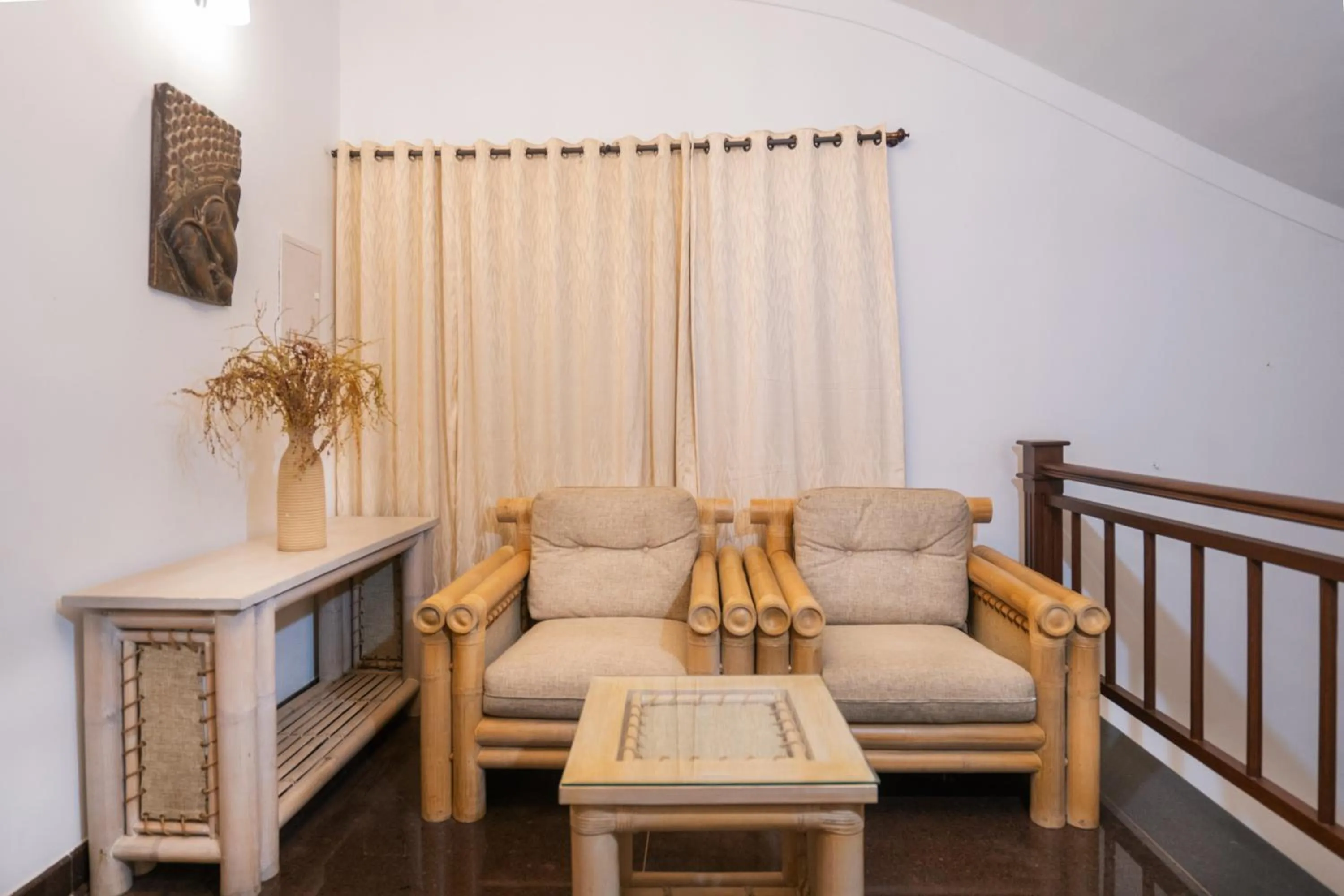 Seating area in Unlock By Goldfinch Sakaleshpur