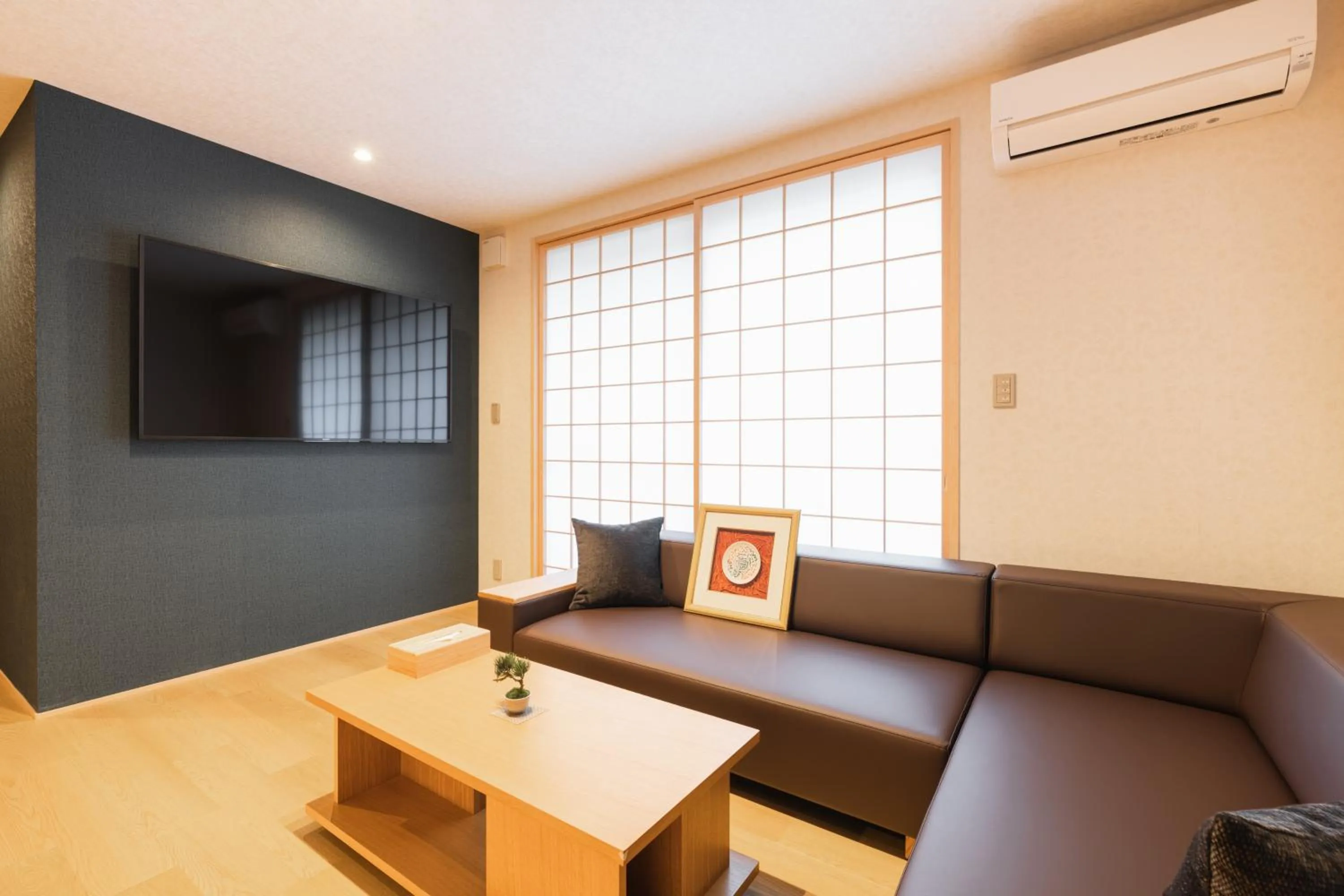 Seating area in GRAND BASE Hakata Gofuku