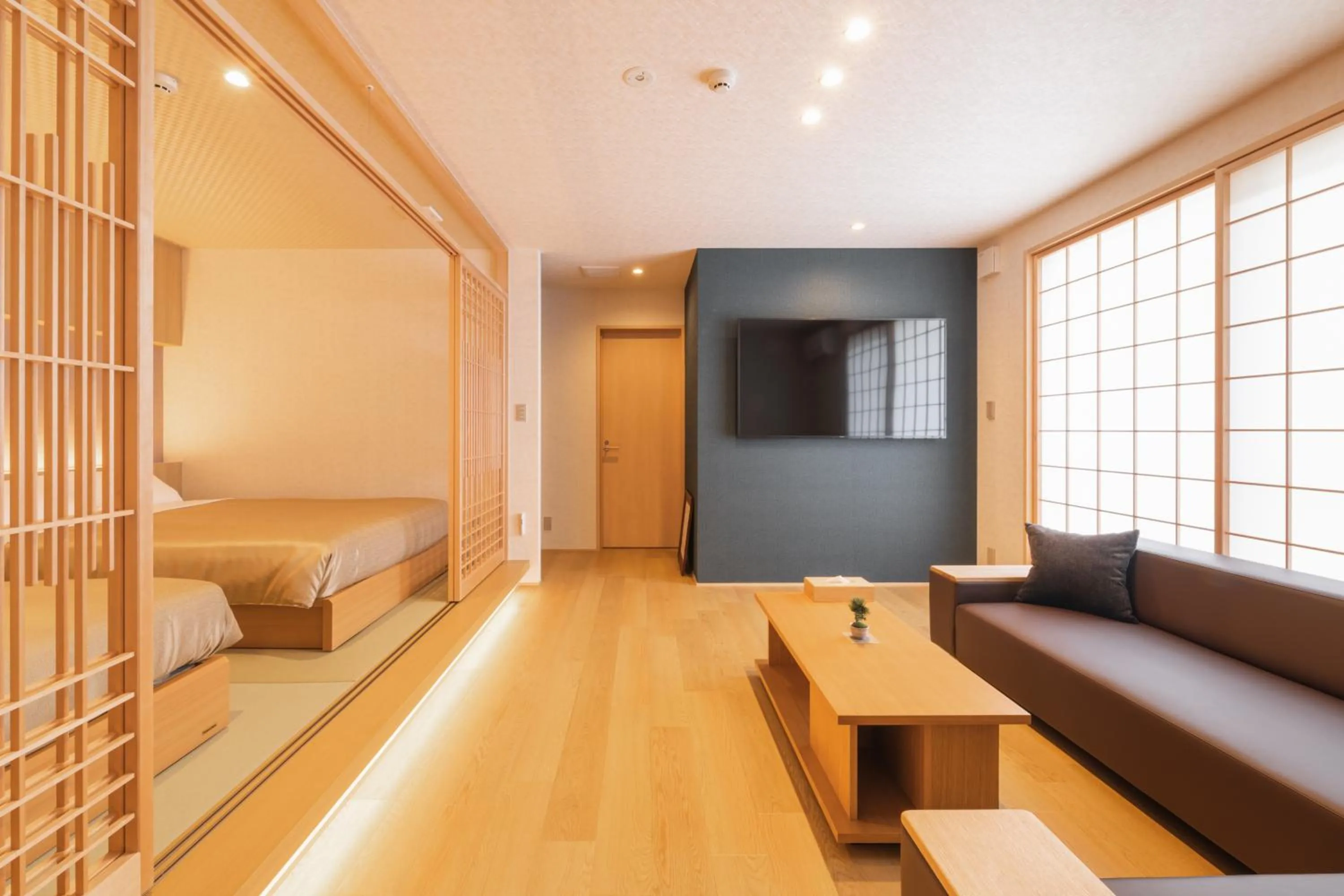 Seating area in GRAND BASE Hakata Gofuku