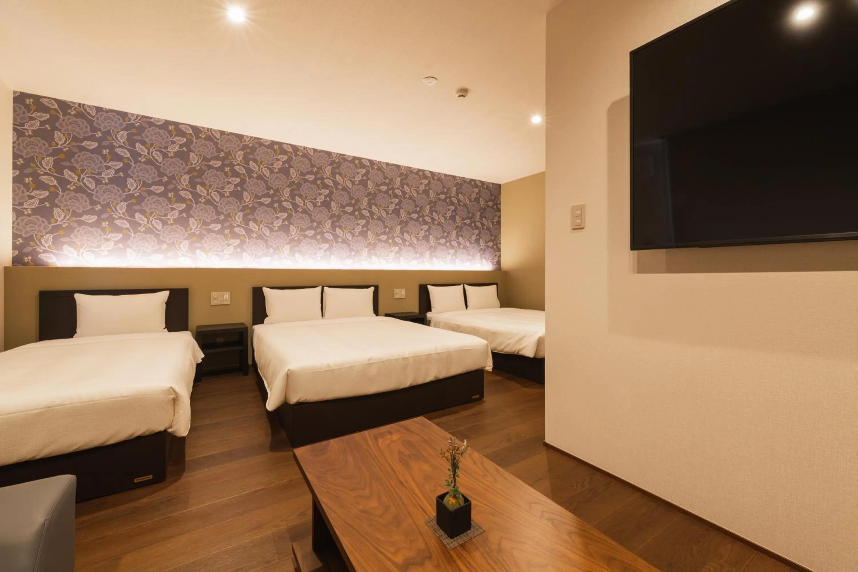 Photo of the whole room, Bed in GRAND BASE Hakata Gofuku