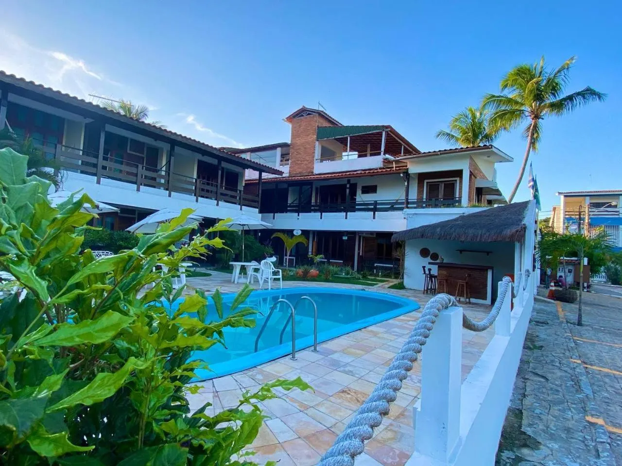 Pool view in Pousada Luz do Porto