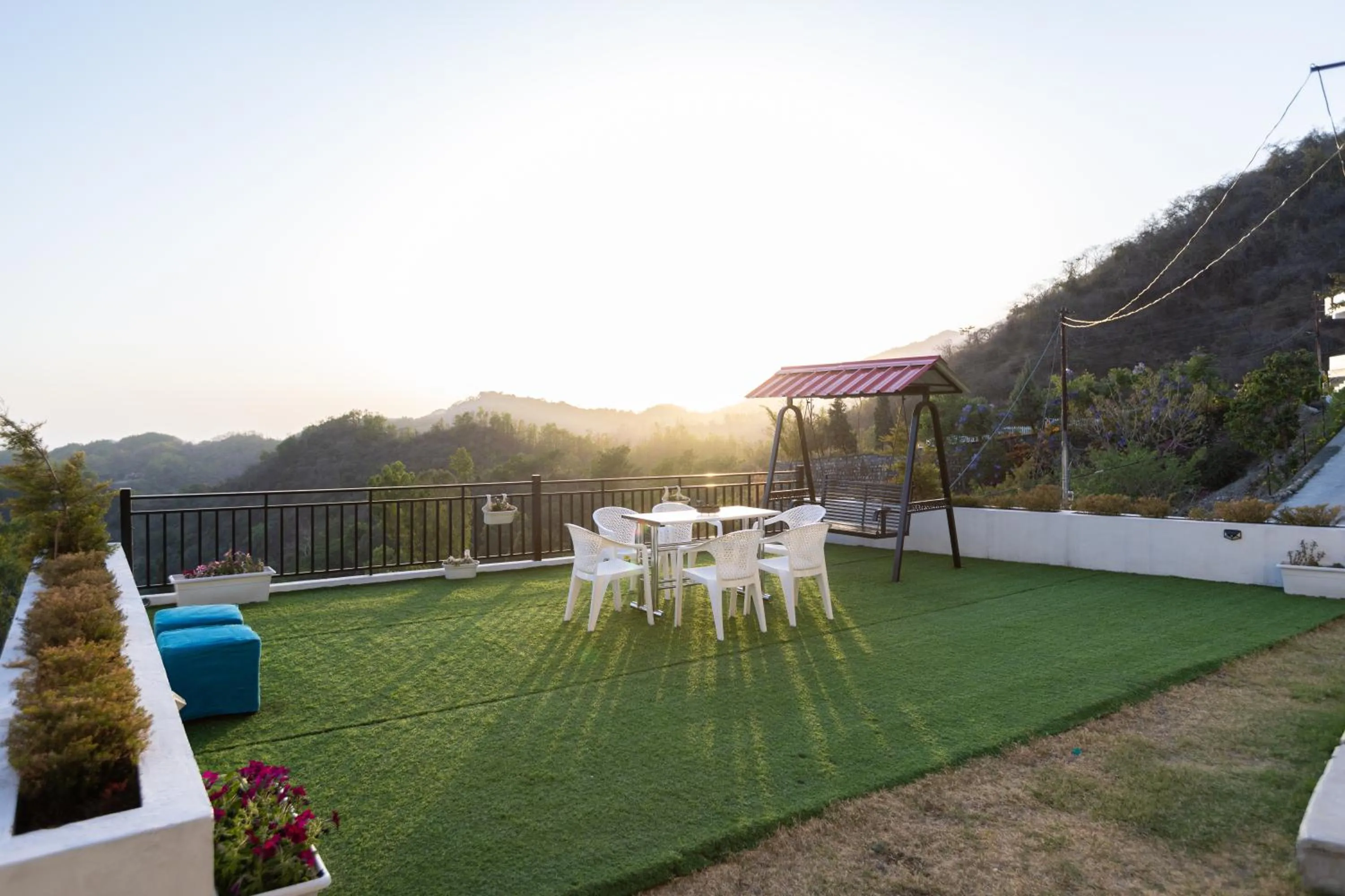 Patio in The Bougainvillea Retreat - A Luxury Private Pool Villa in Dehradun