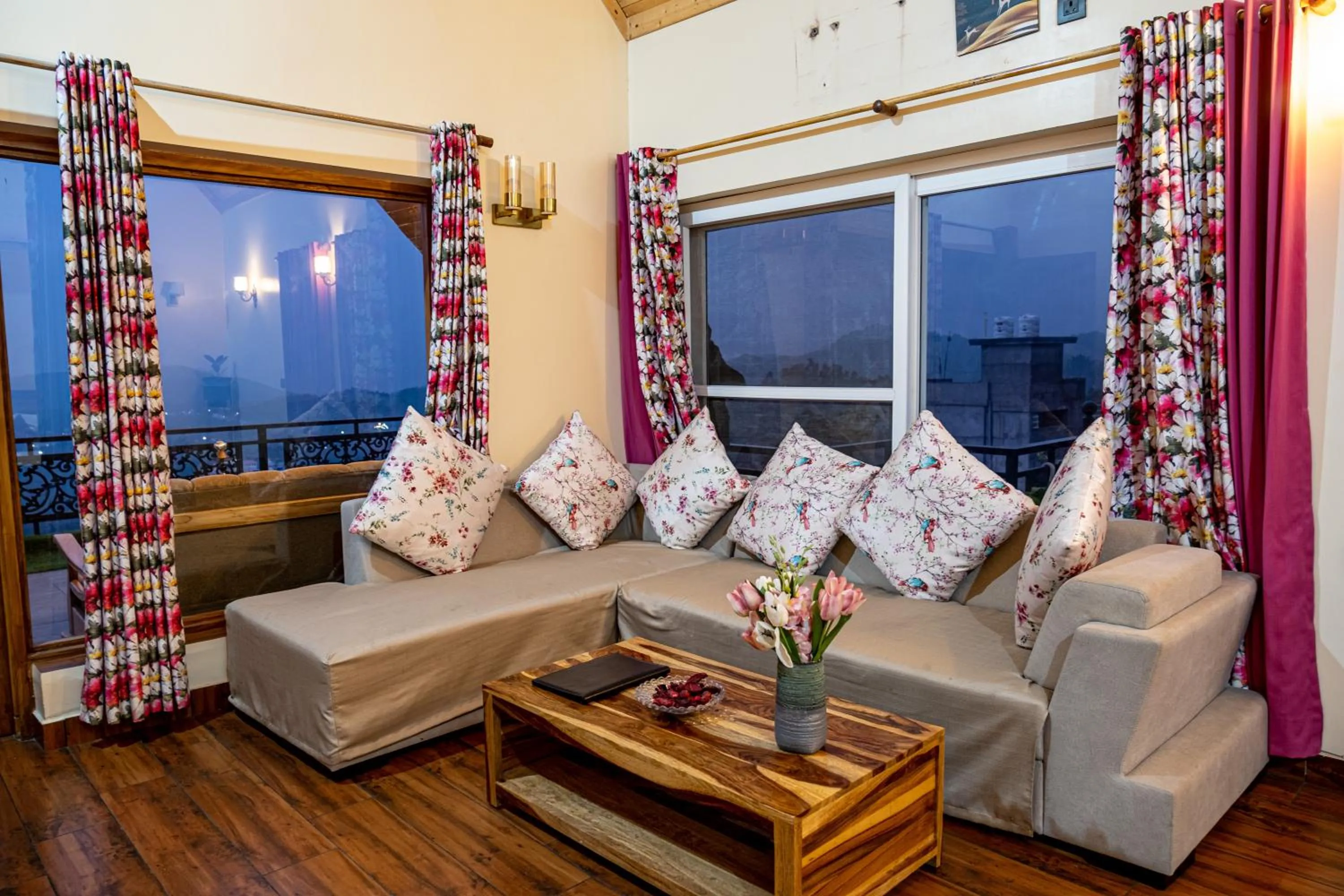 Living room in The Bougainvillea Retreat - A Luxury Private Pool Villa in Dehradun