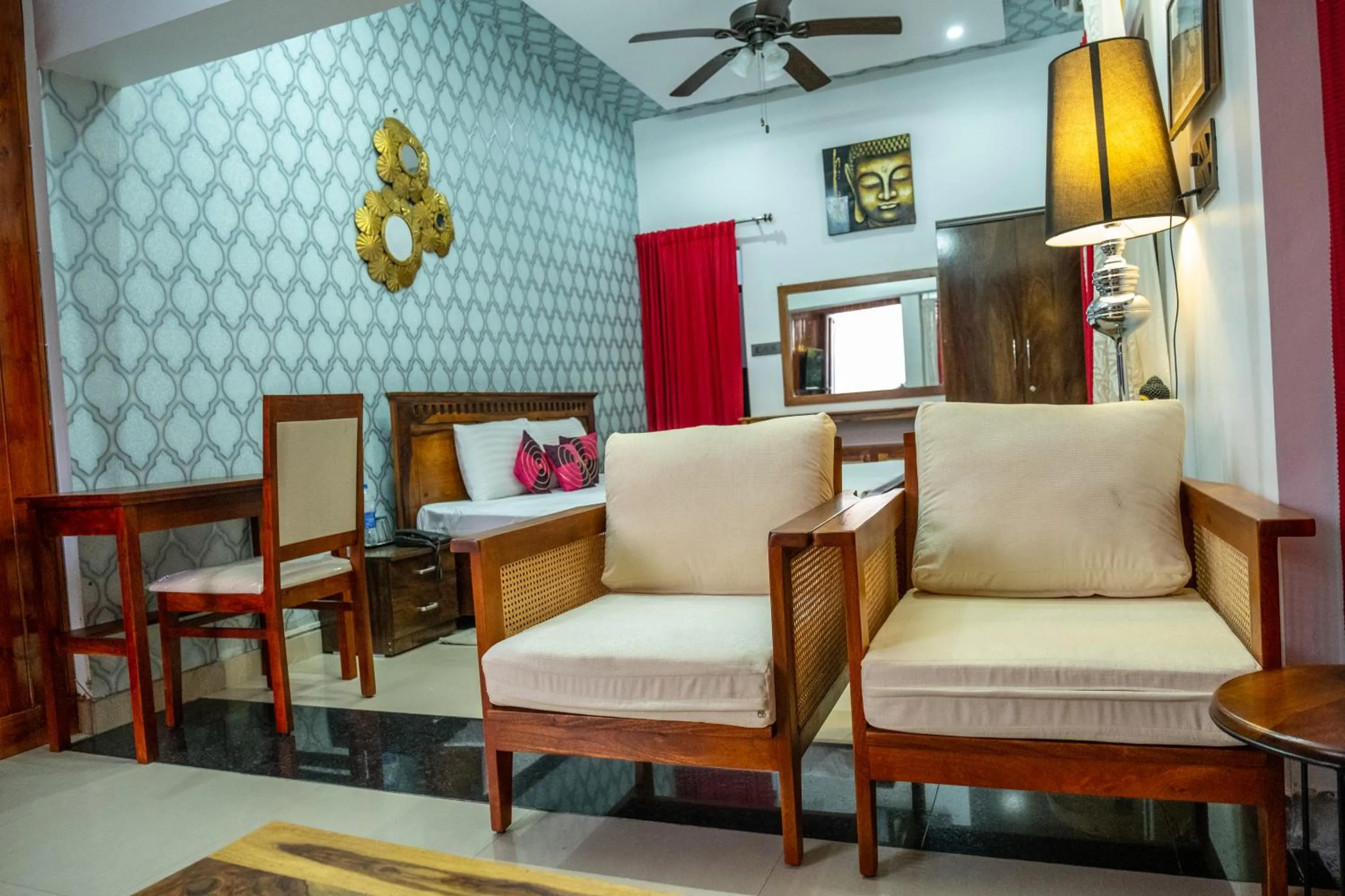 Bed in The Bougainvillea Retreat - A Luxury Private Pool Villa in Dehradun