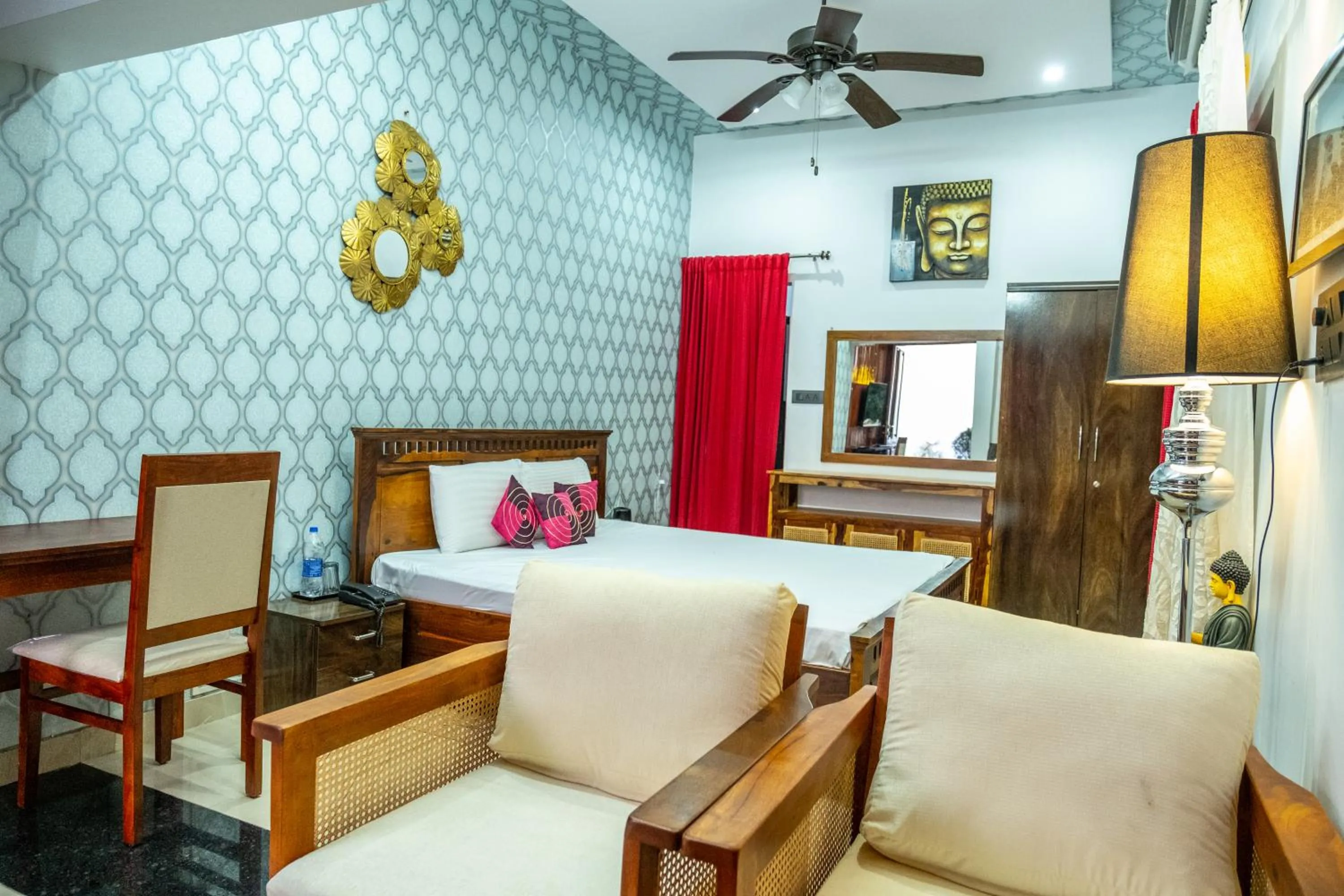 Bed in The Bougainvillea Retreat - A Luxury Private Pool Villa in Dehradun