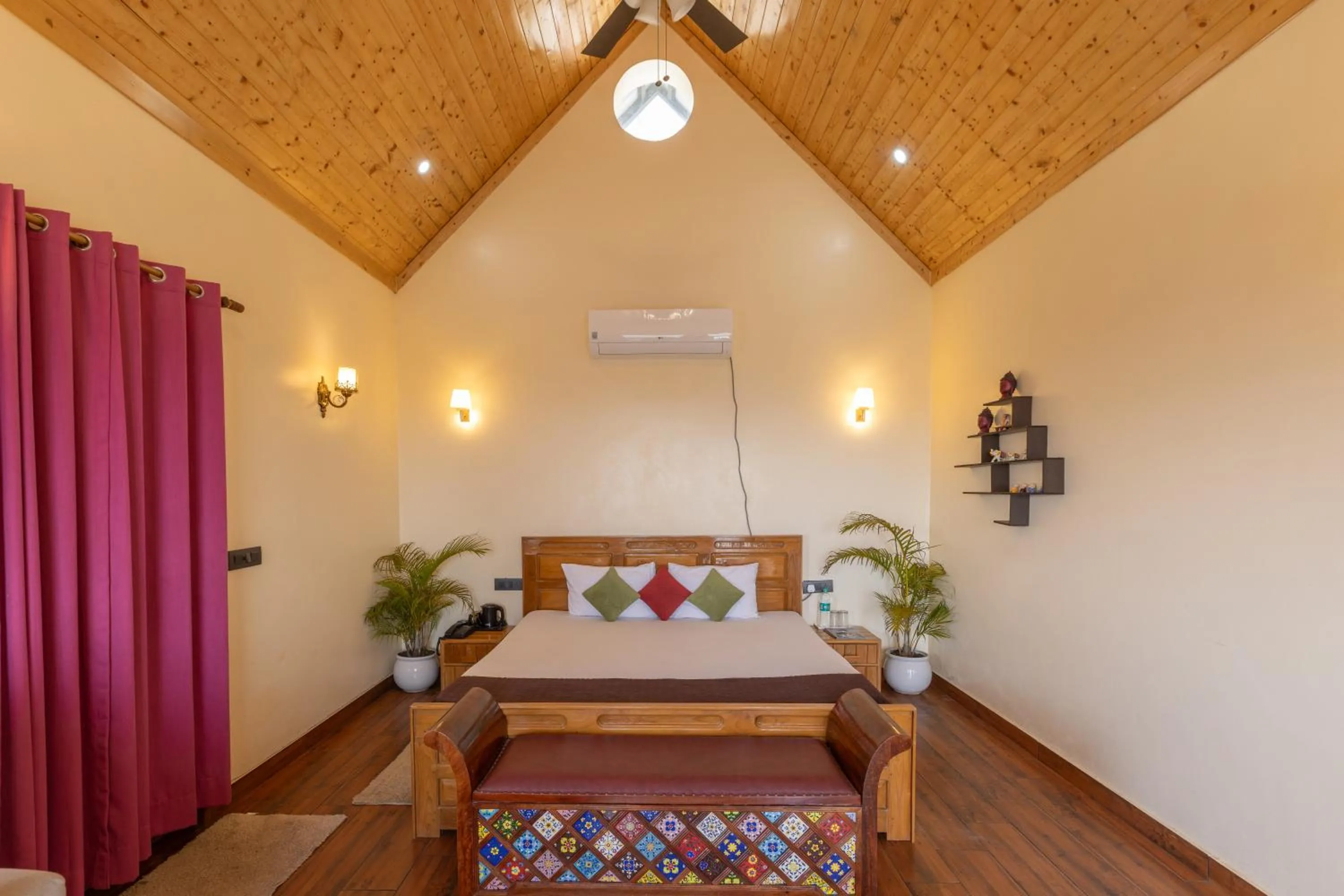 Bed in The Bougainvillea Retreat - A Luxury Private Pool Villa in Dehradun