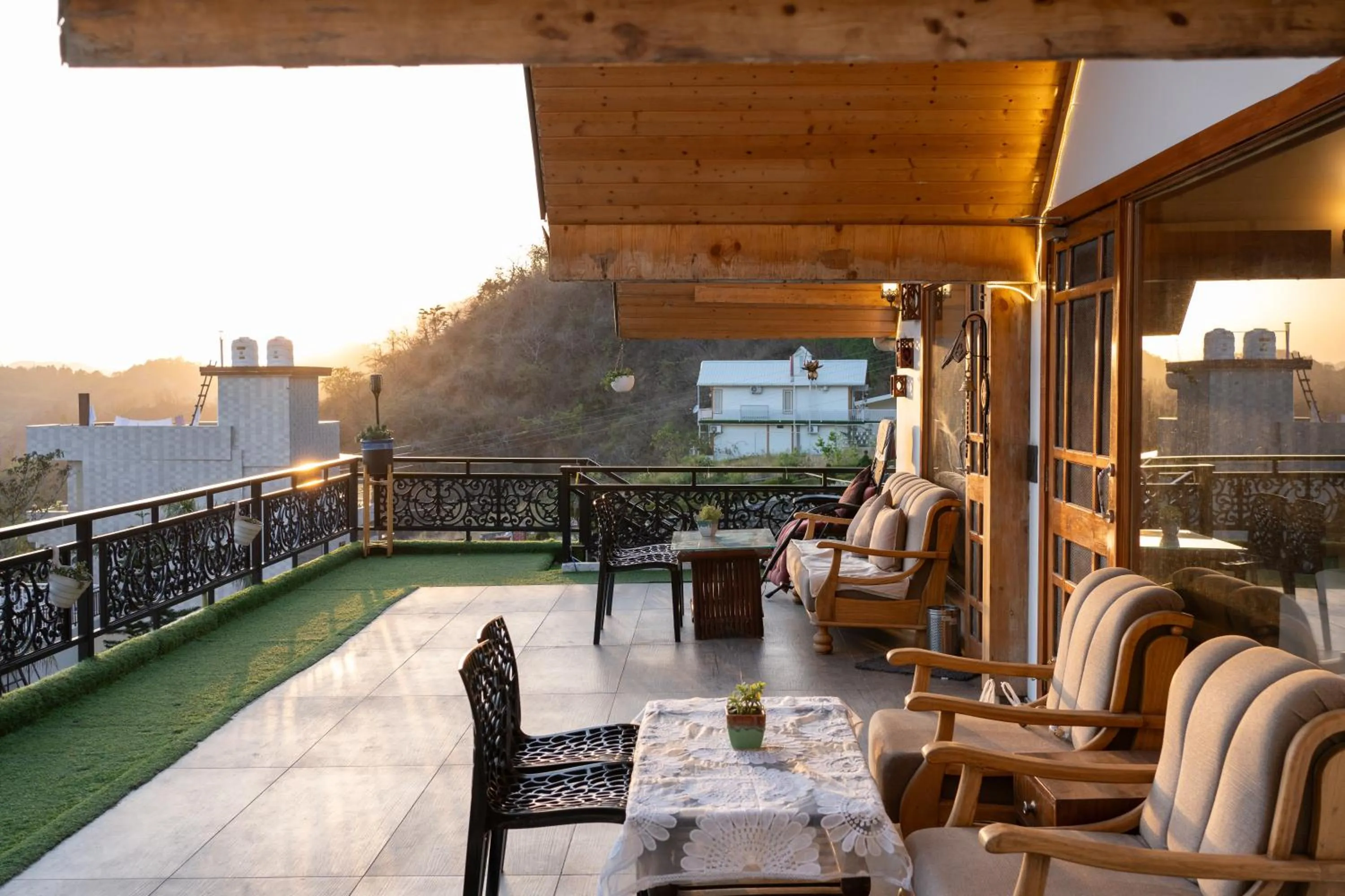 Patio in The Bougainvillea Retreat - A Luxury Private Pool Villa in Dehradun