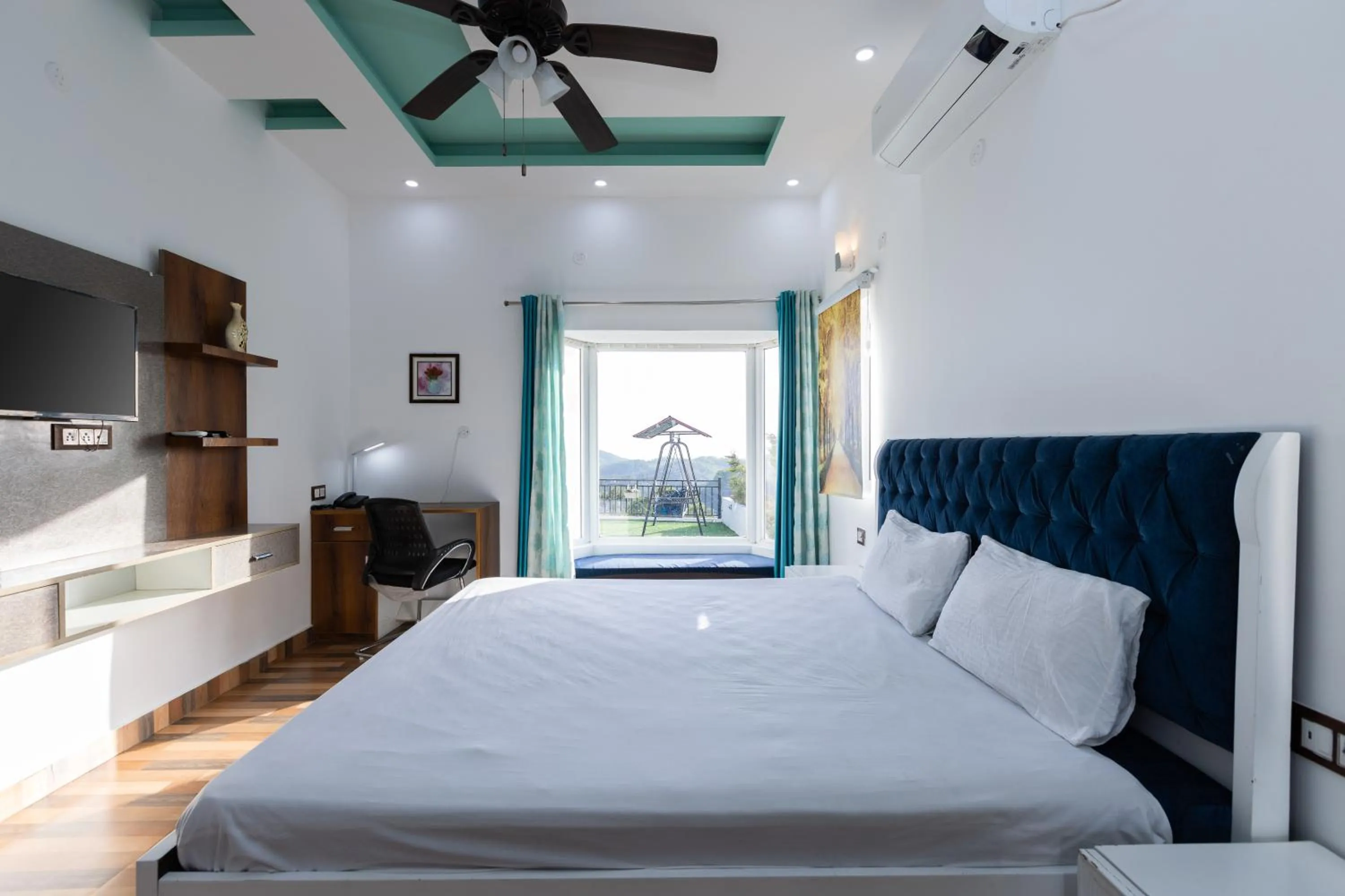 Bed in The Bougainvillea Retreat - A Luxury Private Pool Villa in Dehradun