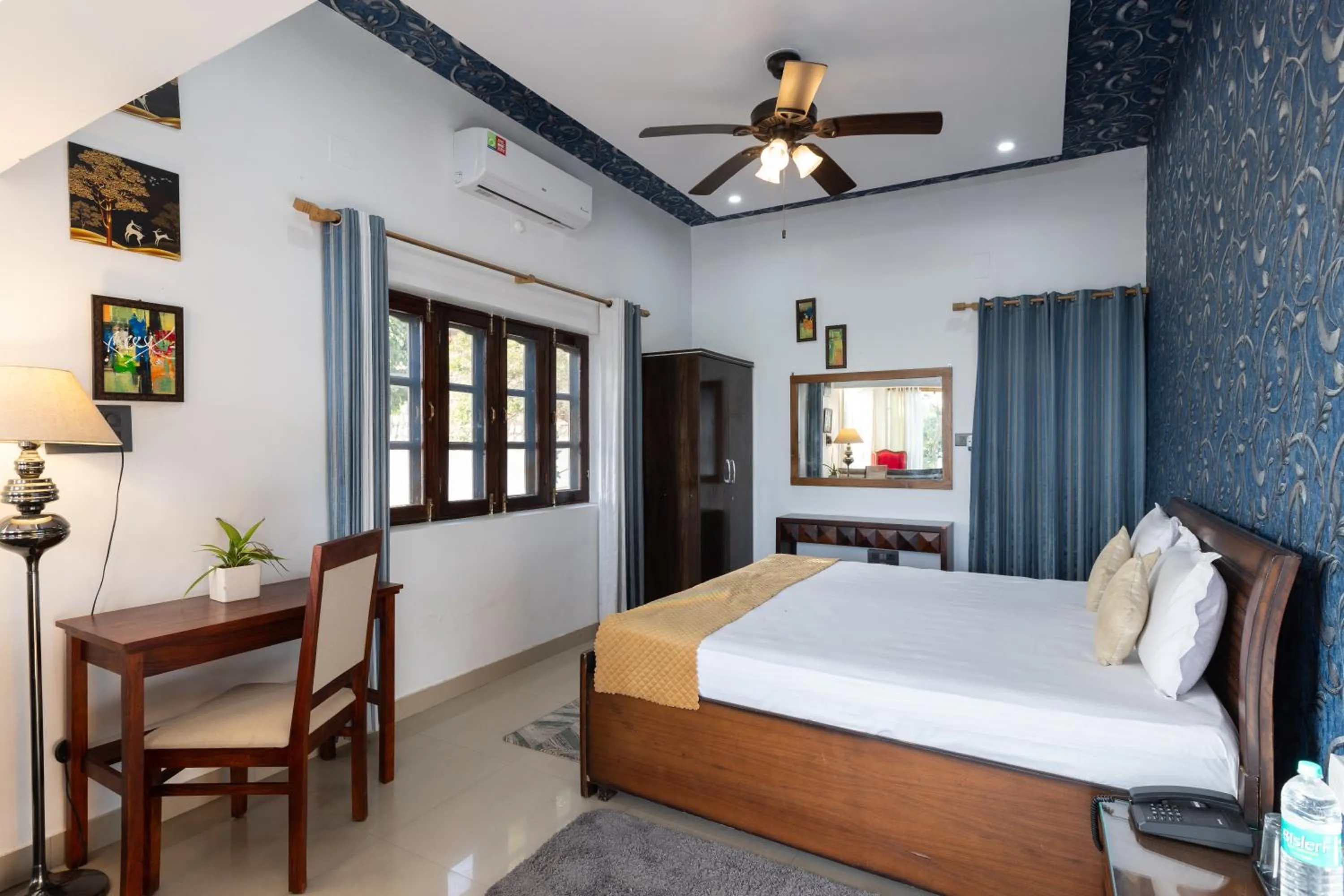 Bed in The Bougainvillea Retreat - A Luxury Private Pool Villa in Dehradun