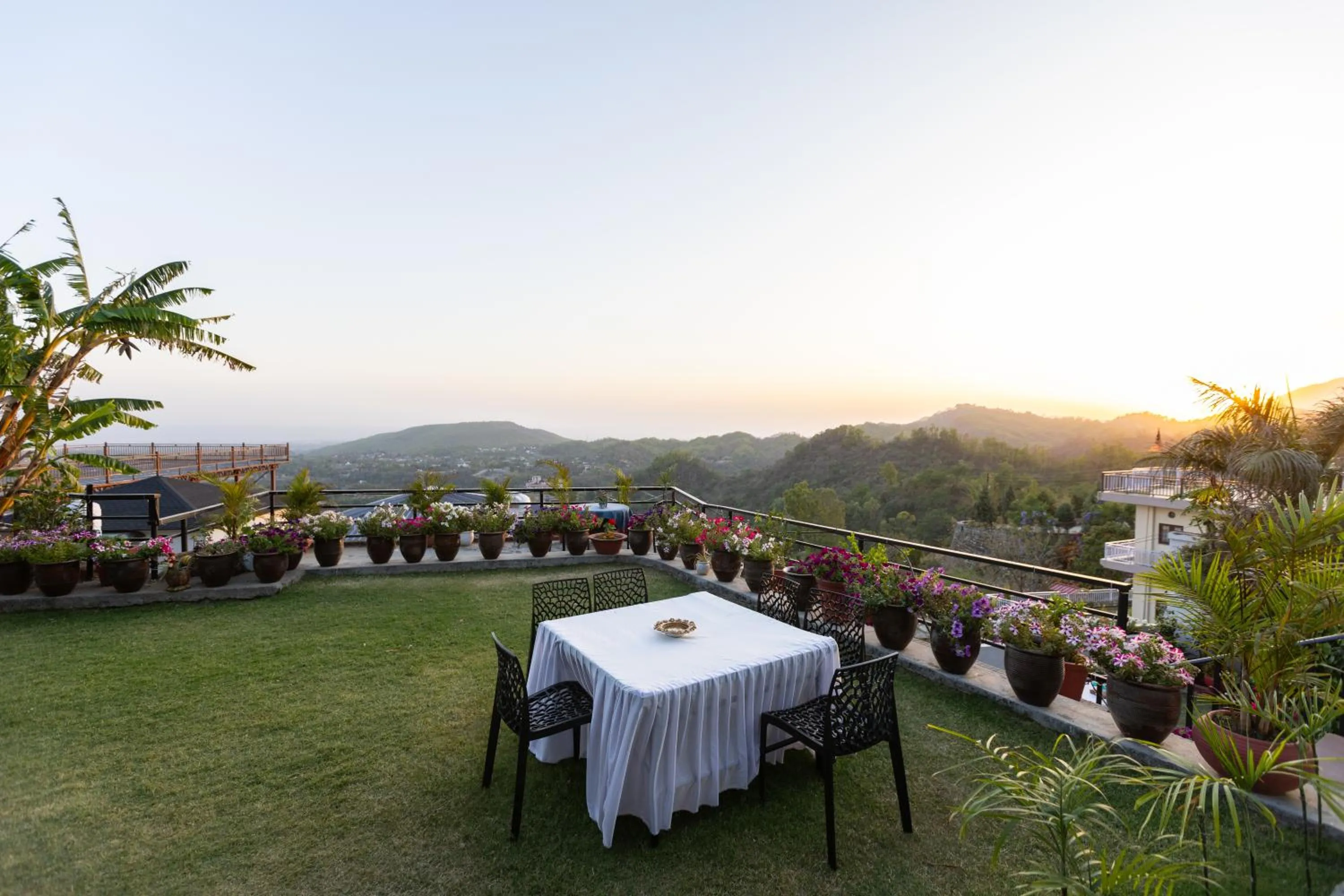 Patio in The Bougainvillea Retreat - A Luxury Private Pool Villa in Dehradun
