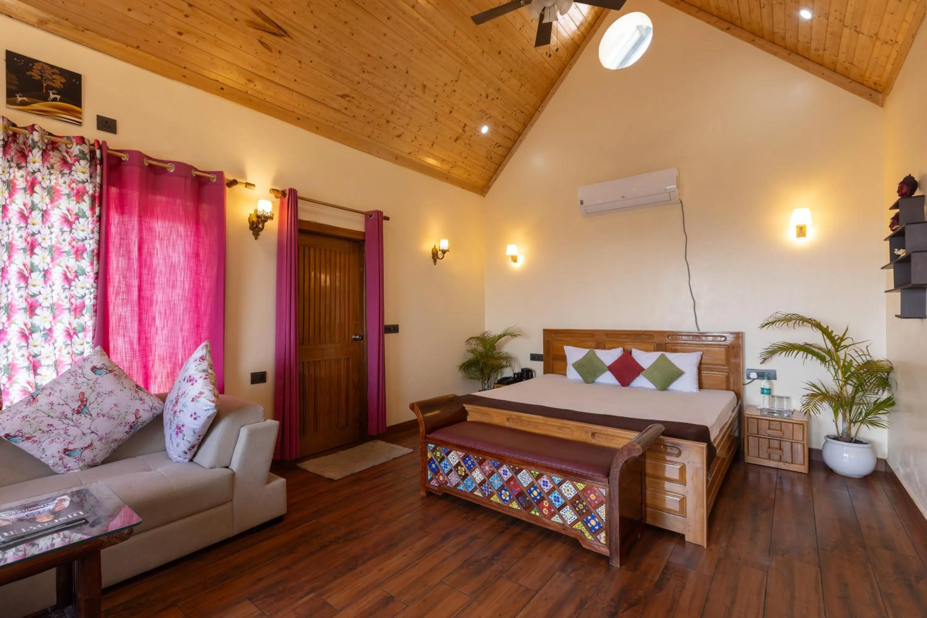 Bed in The Bougainvillea Retreat - A Luxury Private Pool Villa in Dehradun