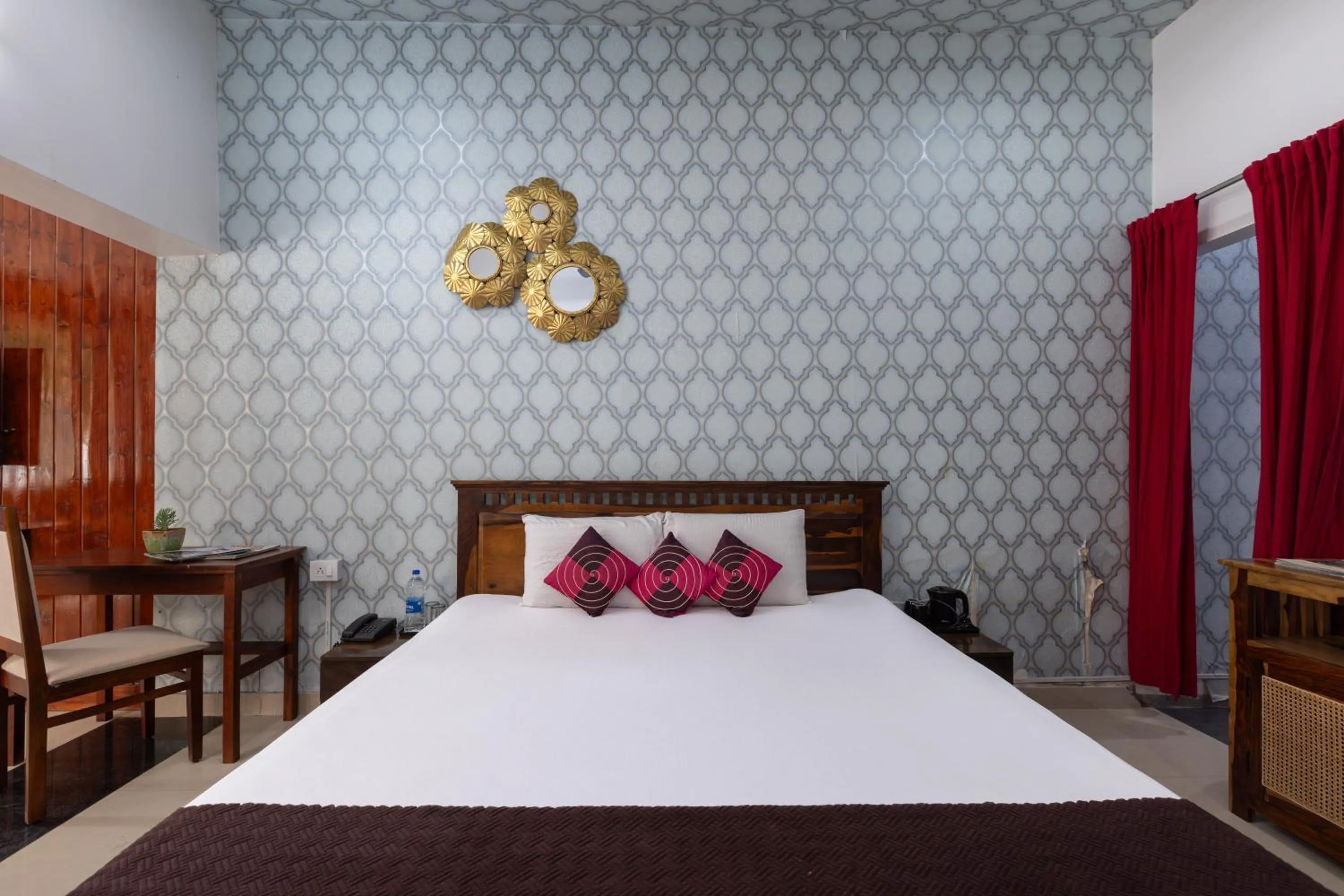 Bed in The Bougainvillea Retreat - A Luxury Private Pool Villa in Dehradun