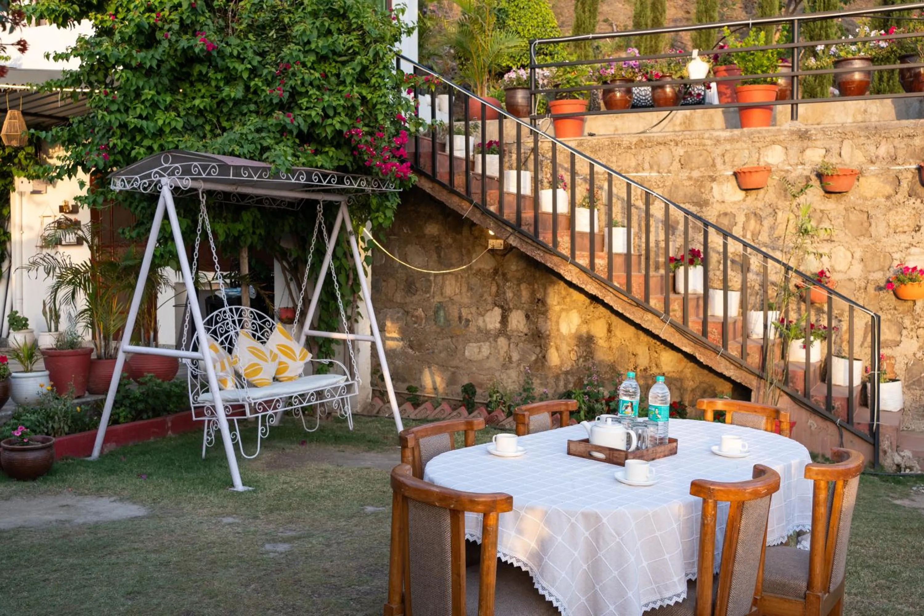Patio in The Bougainvillea Retreat - A Luxury Private Pool Villa in Dehradun