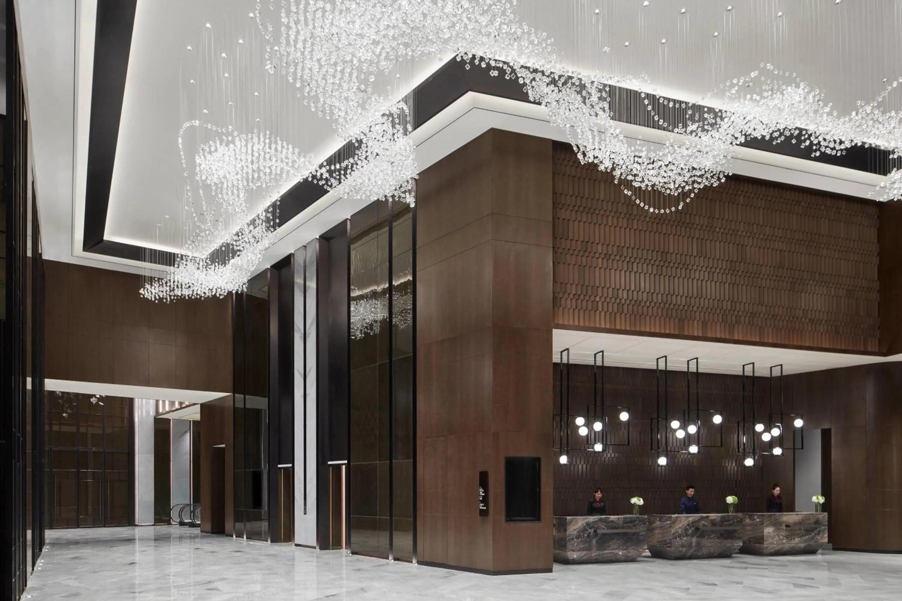 Lobby or reception in Shanghai Marriott Hotel Pudong South