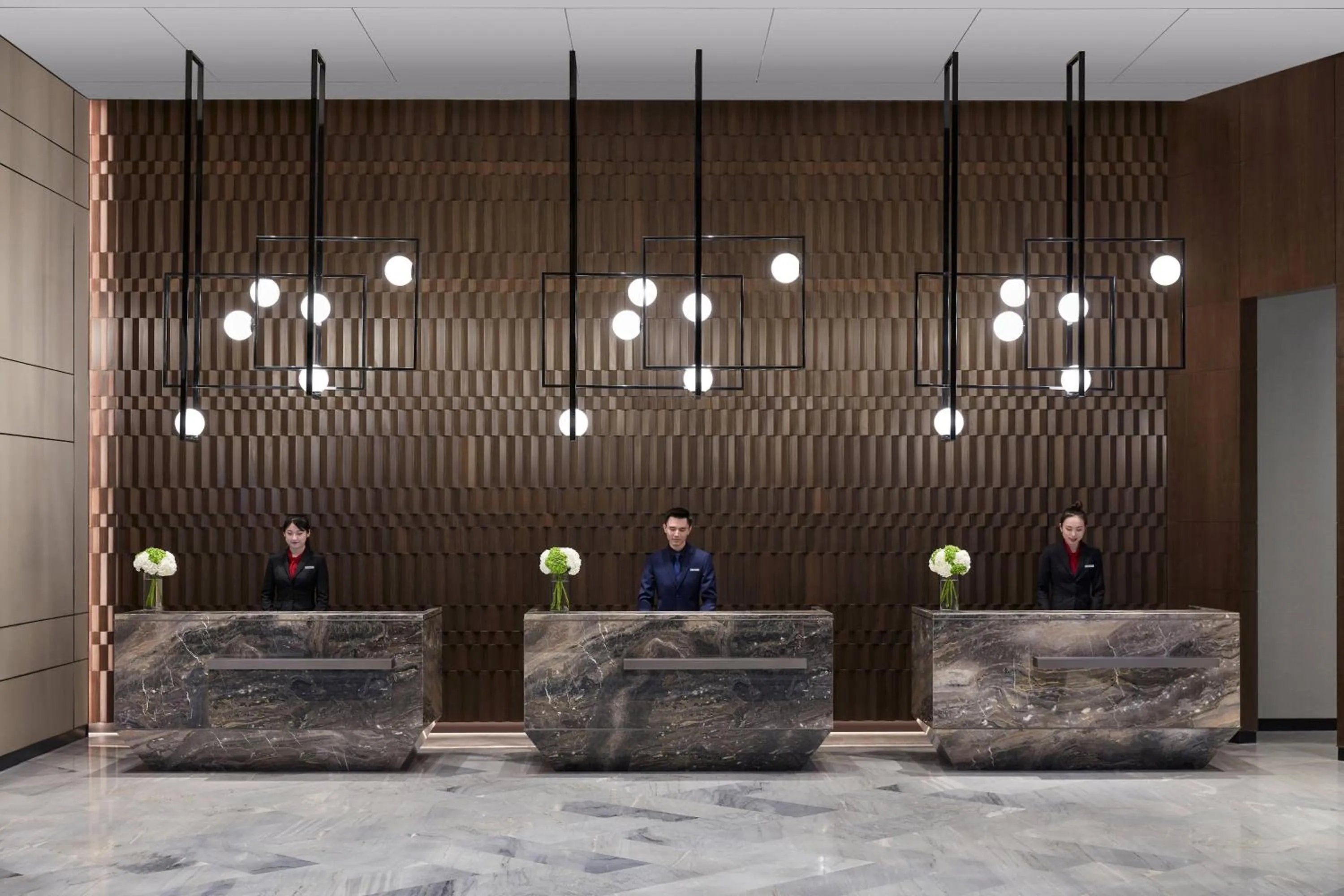 Lobby or reception in Shanghai Marriott Hotel Pudong South