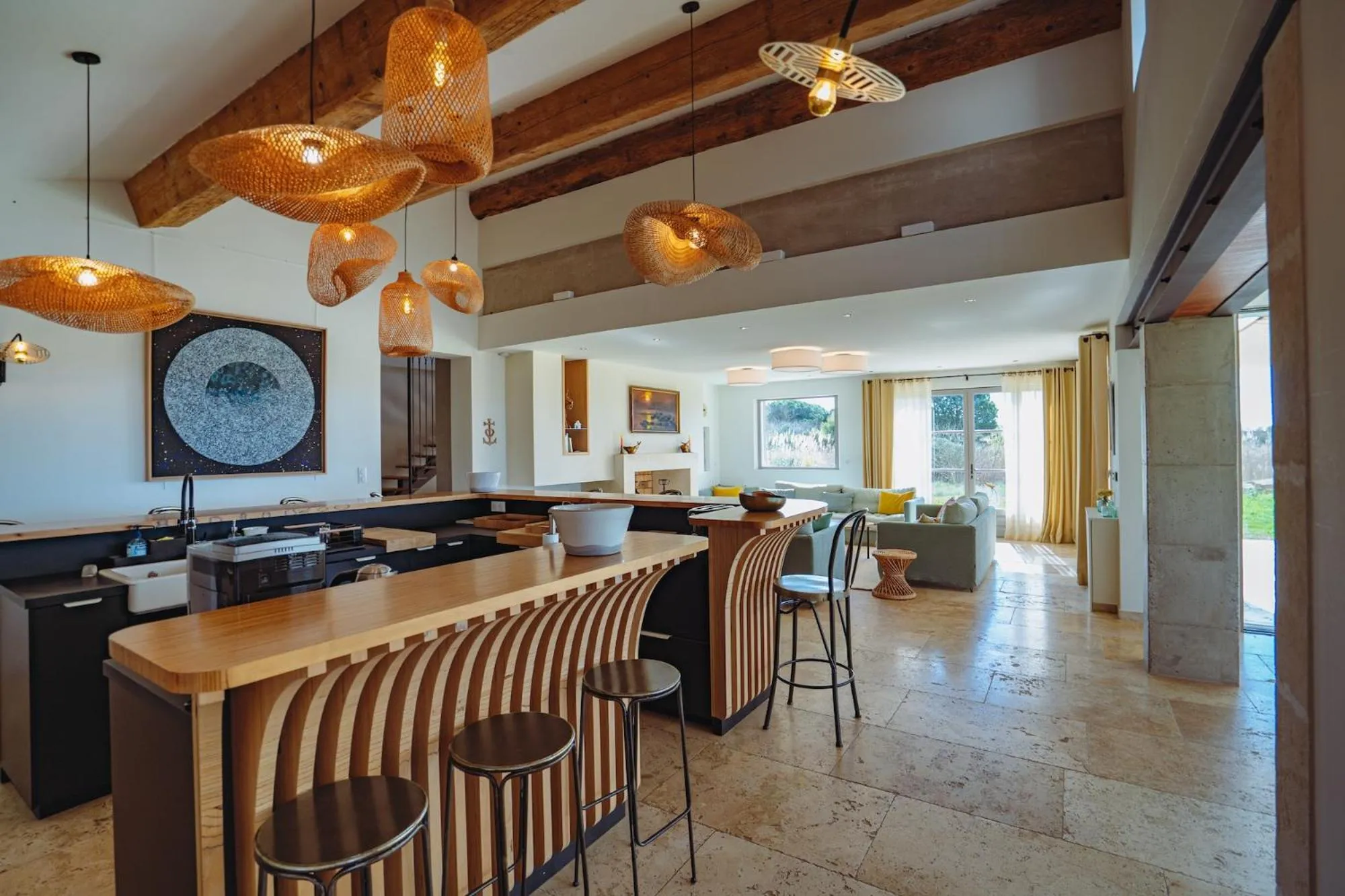 Living room in Mas du Couvin, maison d'hôtes en Camargue