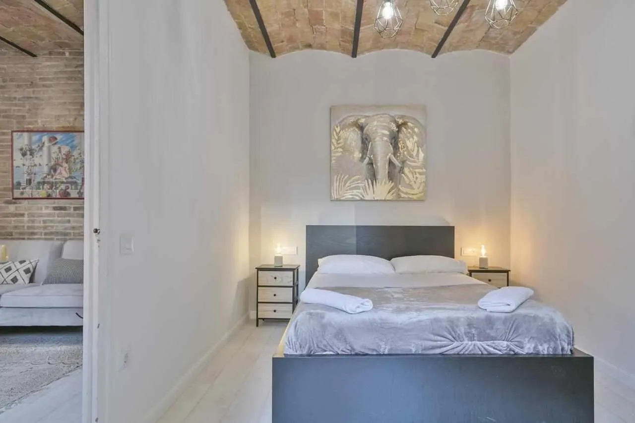 Bed in Apartamento Alejandro en BCN
