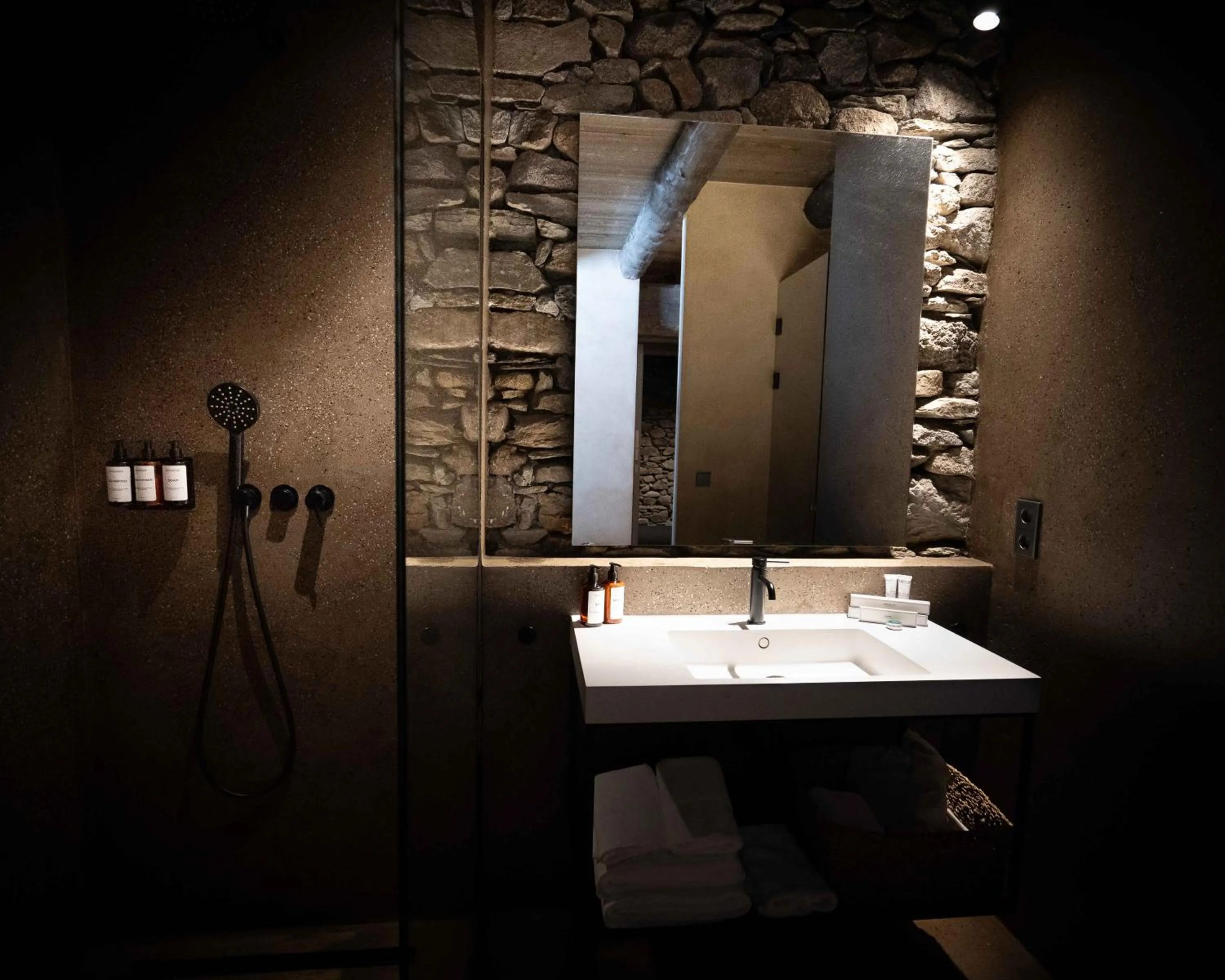 Shower in Les Pardines 1819 Mountain suites & SPA
