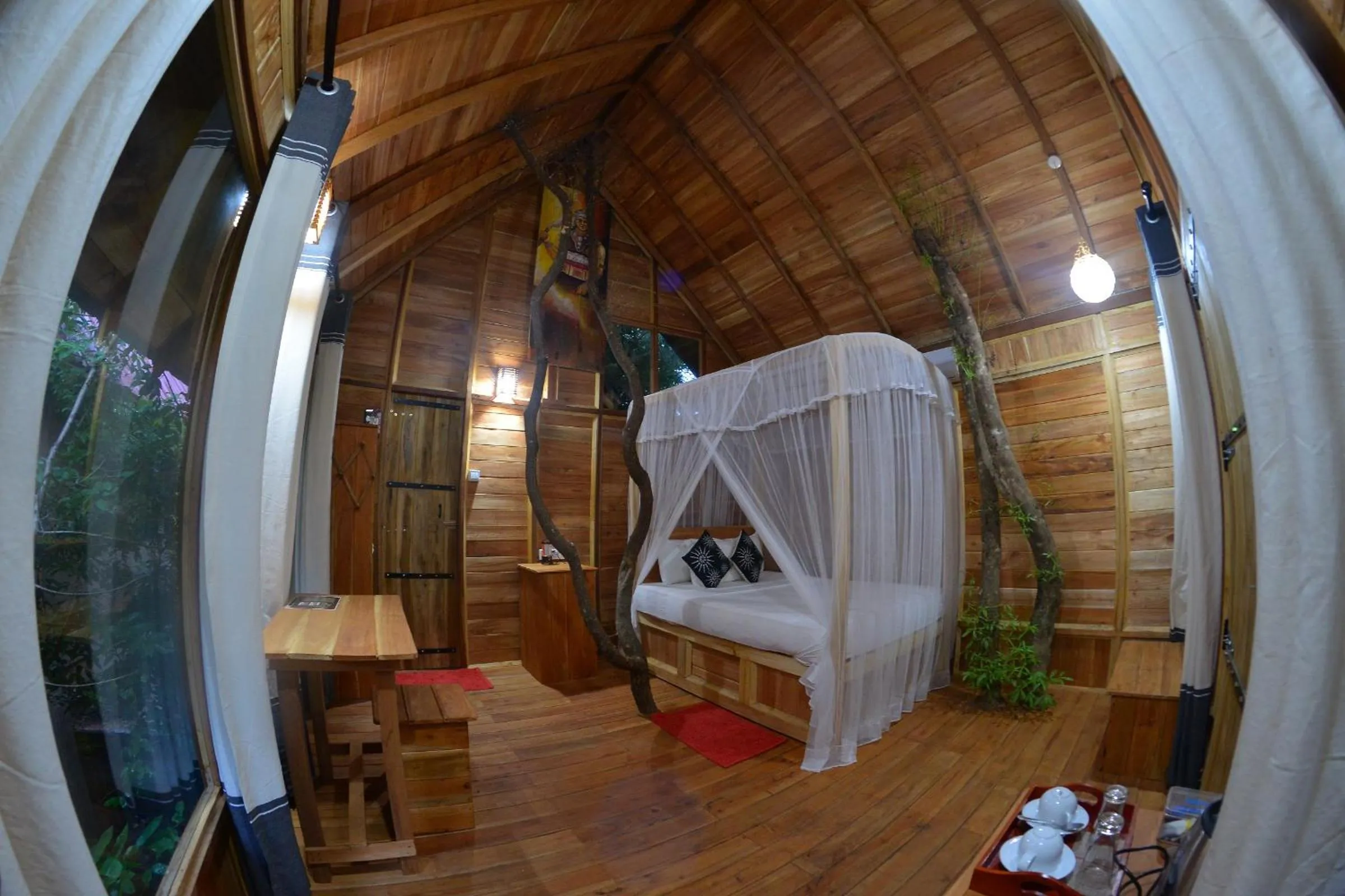 Living room in Habarana Tree house Mutu village