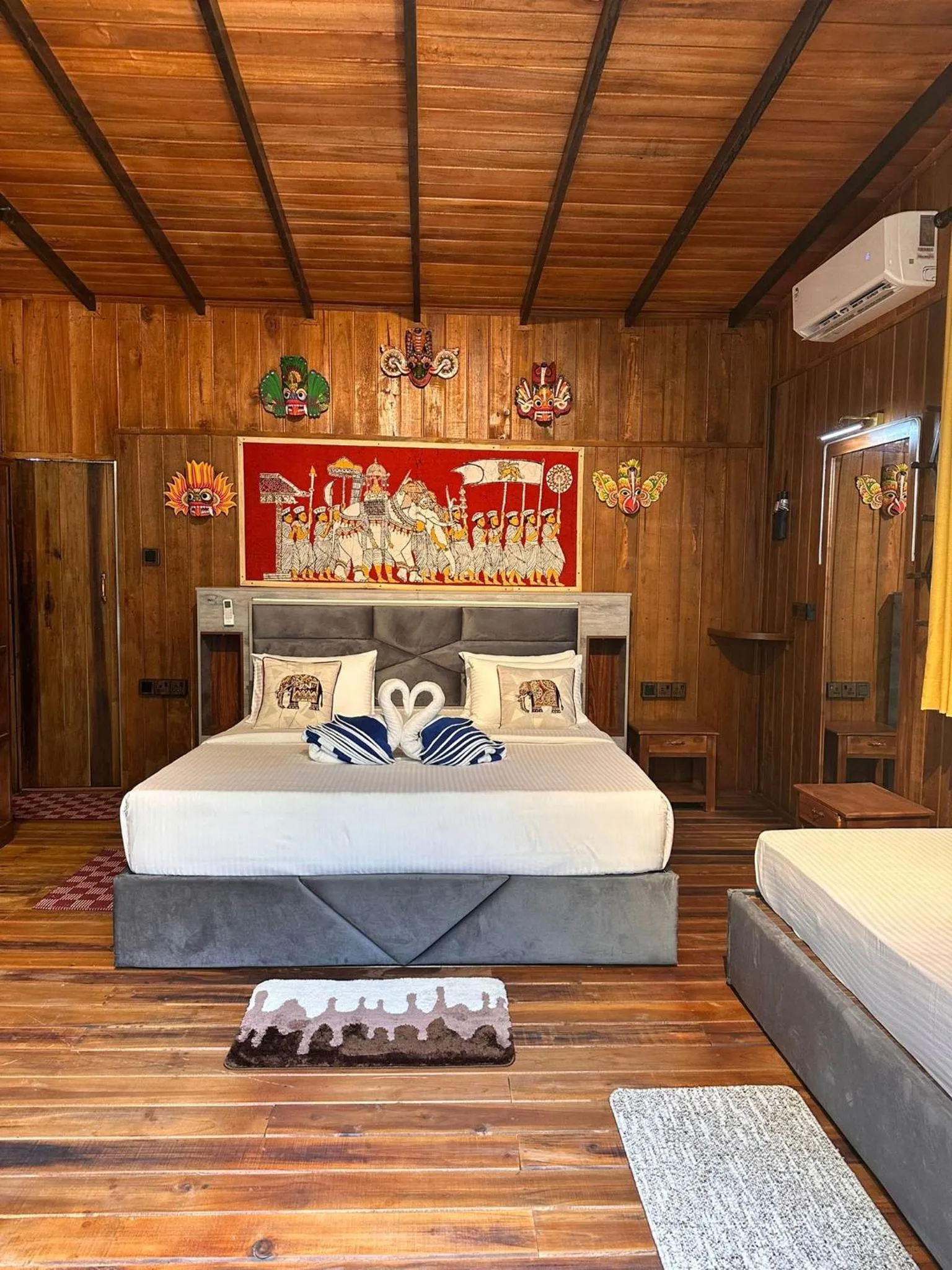 Bedroom, Bed in Habarana Tree house Mutu village