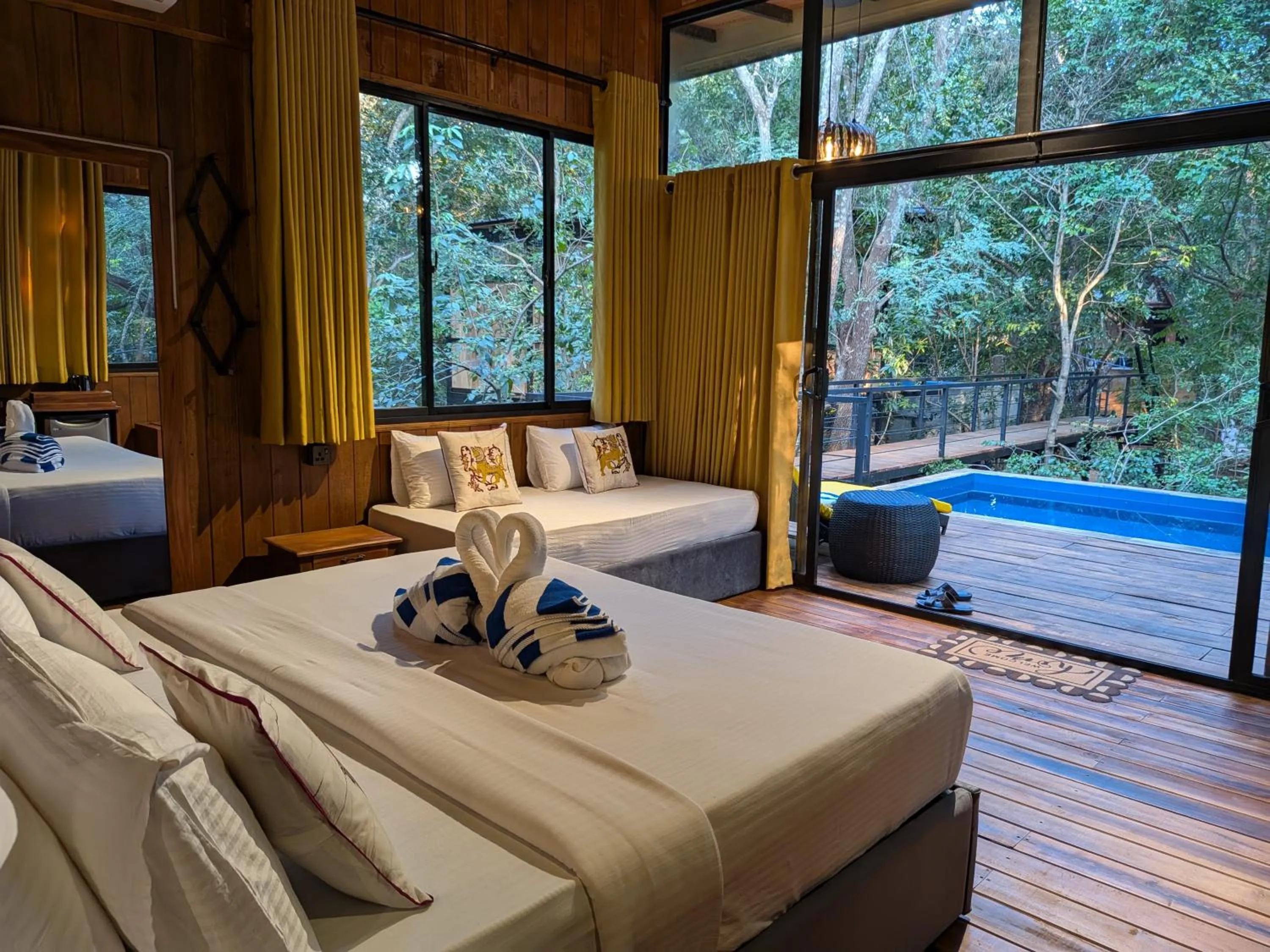 Natural landscape, Bed in Habarana Tree house Mutu village