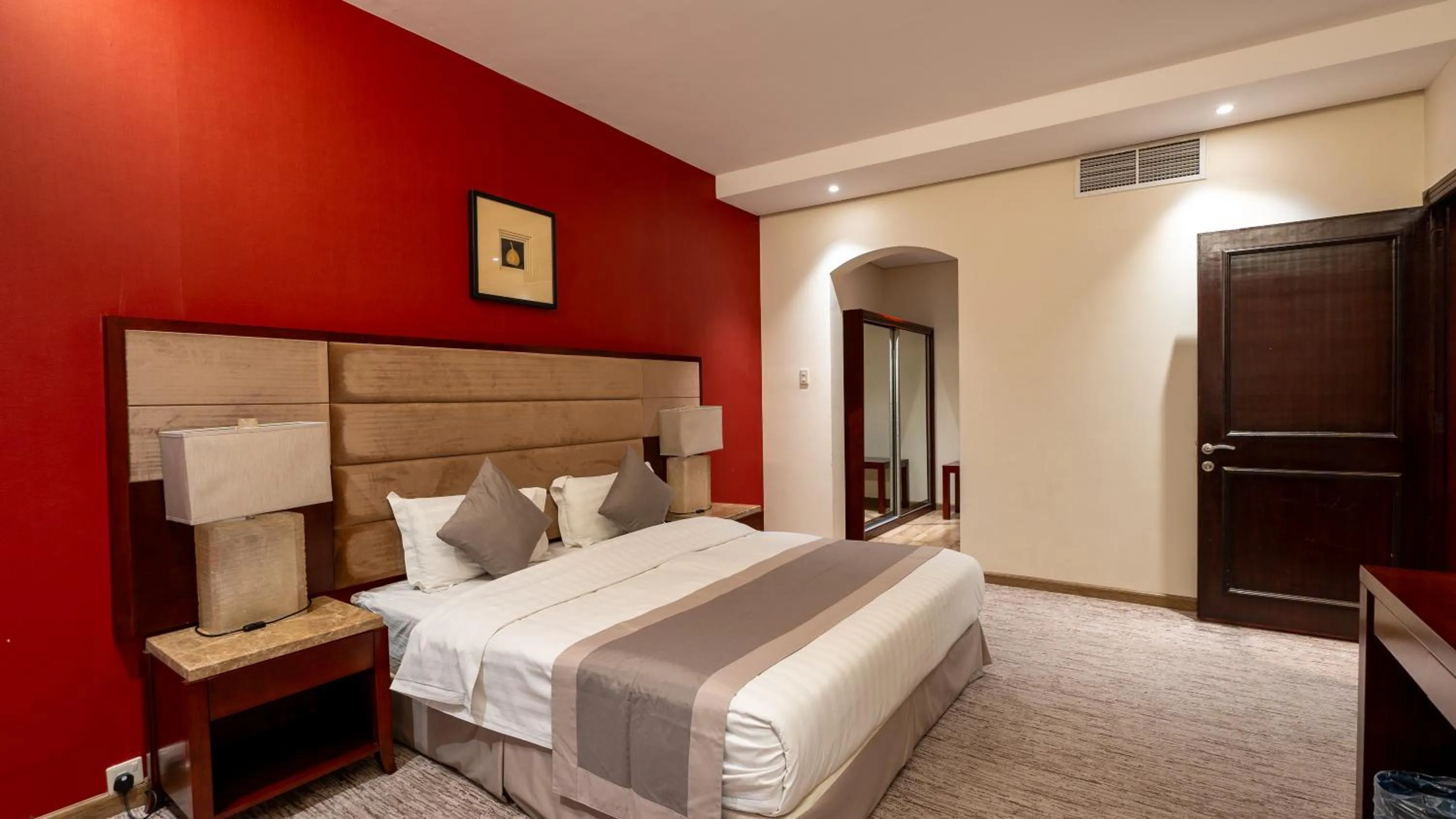 Bed in شقق مسكن المدينة للشقق المخدومة