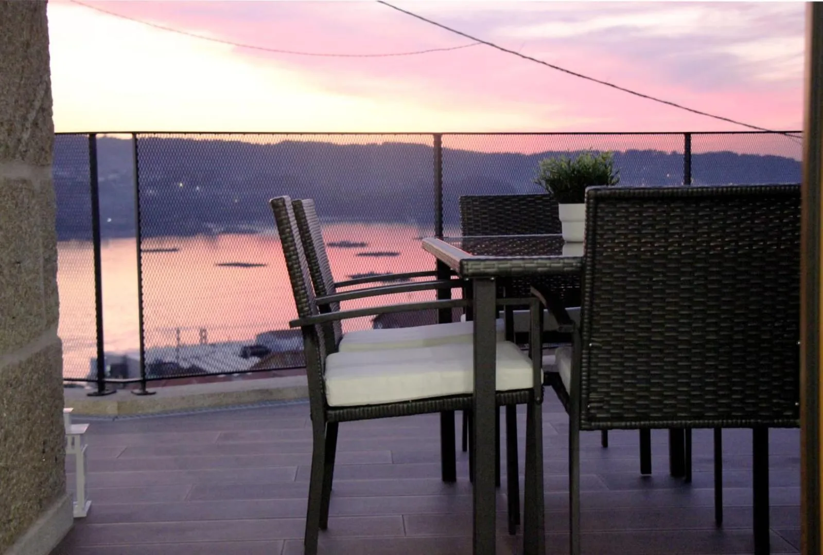 Balcony/Terrace in Mirador Ría de Aldán Apartamentos