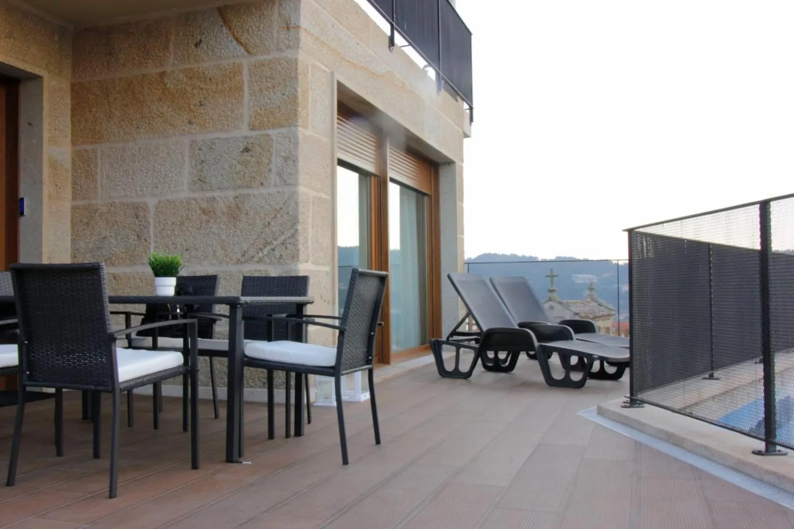 Balcony/Terrace in Mirador Ría de Aldán Apartamentos