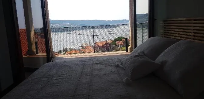 Bed in Mirador Ría de Aldán Apartamentos