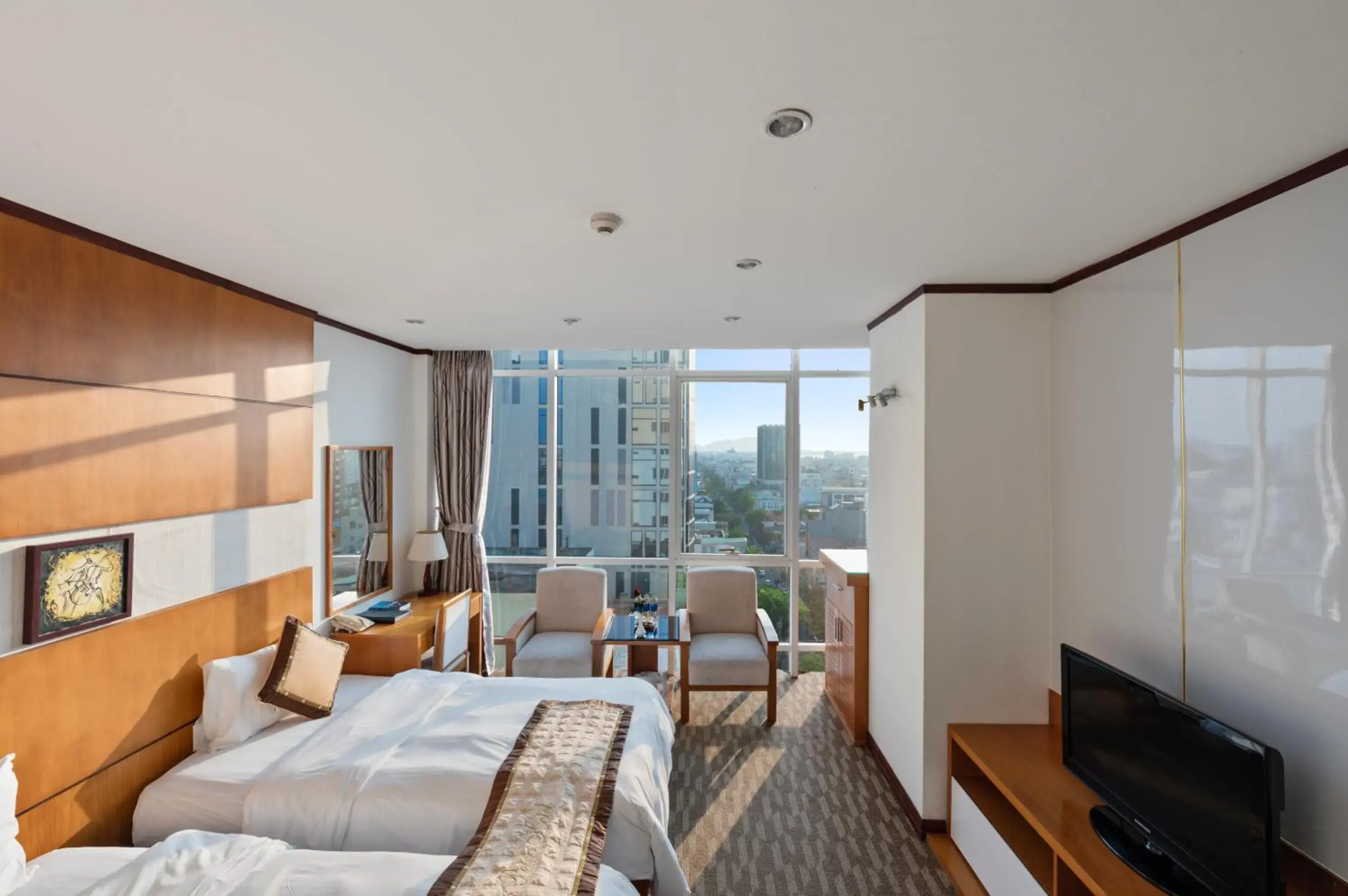 View (from property/room), Bed in Danang Petro Hotel View (from property/room), Bed in Danang Petro Hotel