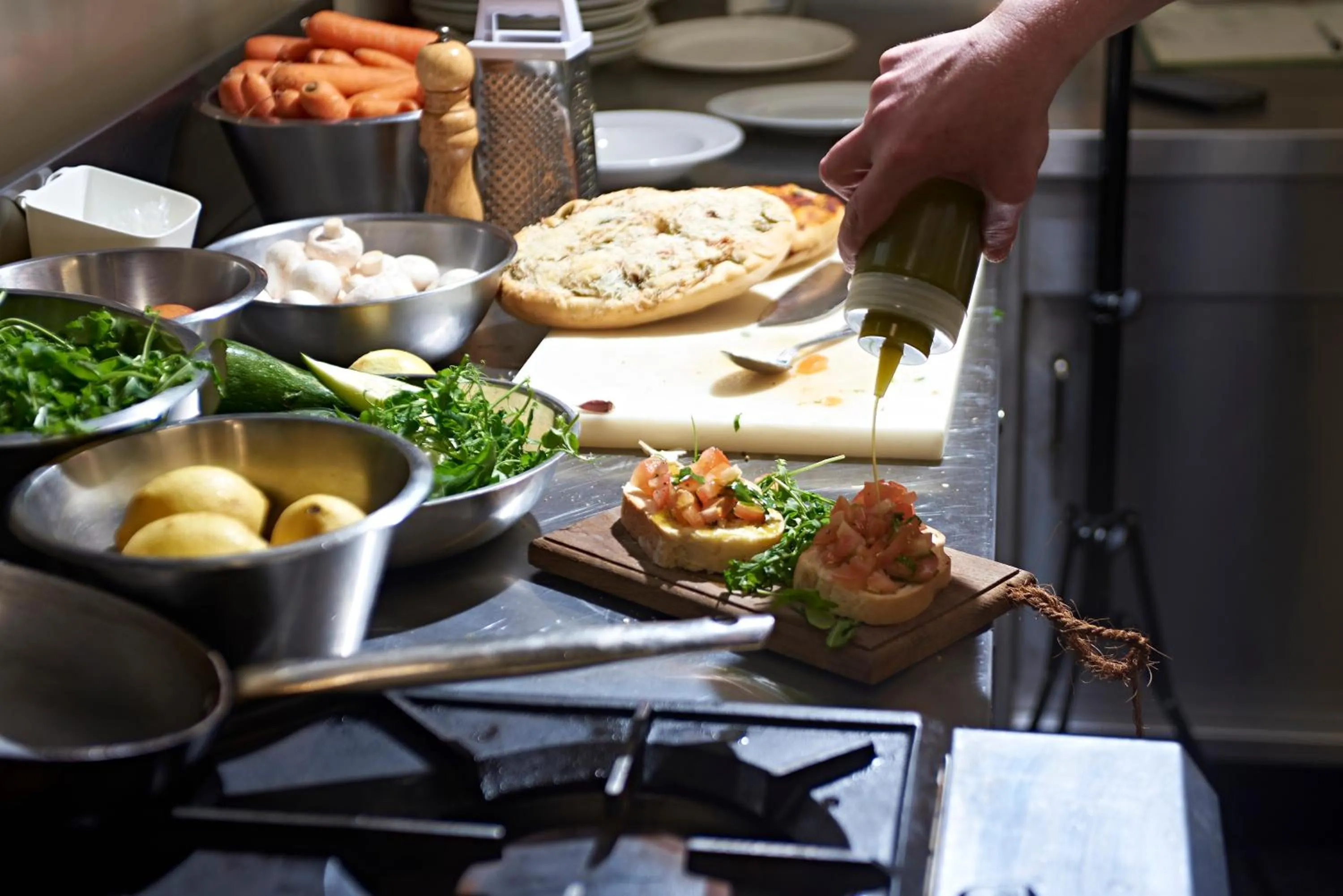 Food and drinks in Valentino s Restaurant with Rooms