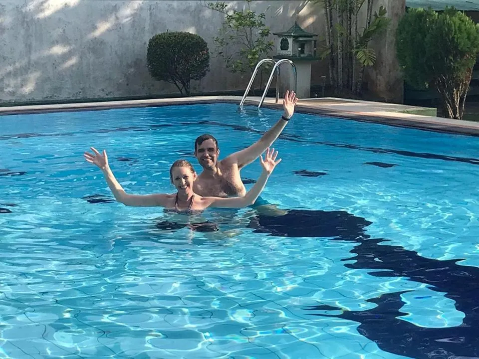 Pool view in Sagarika Beach Hotel