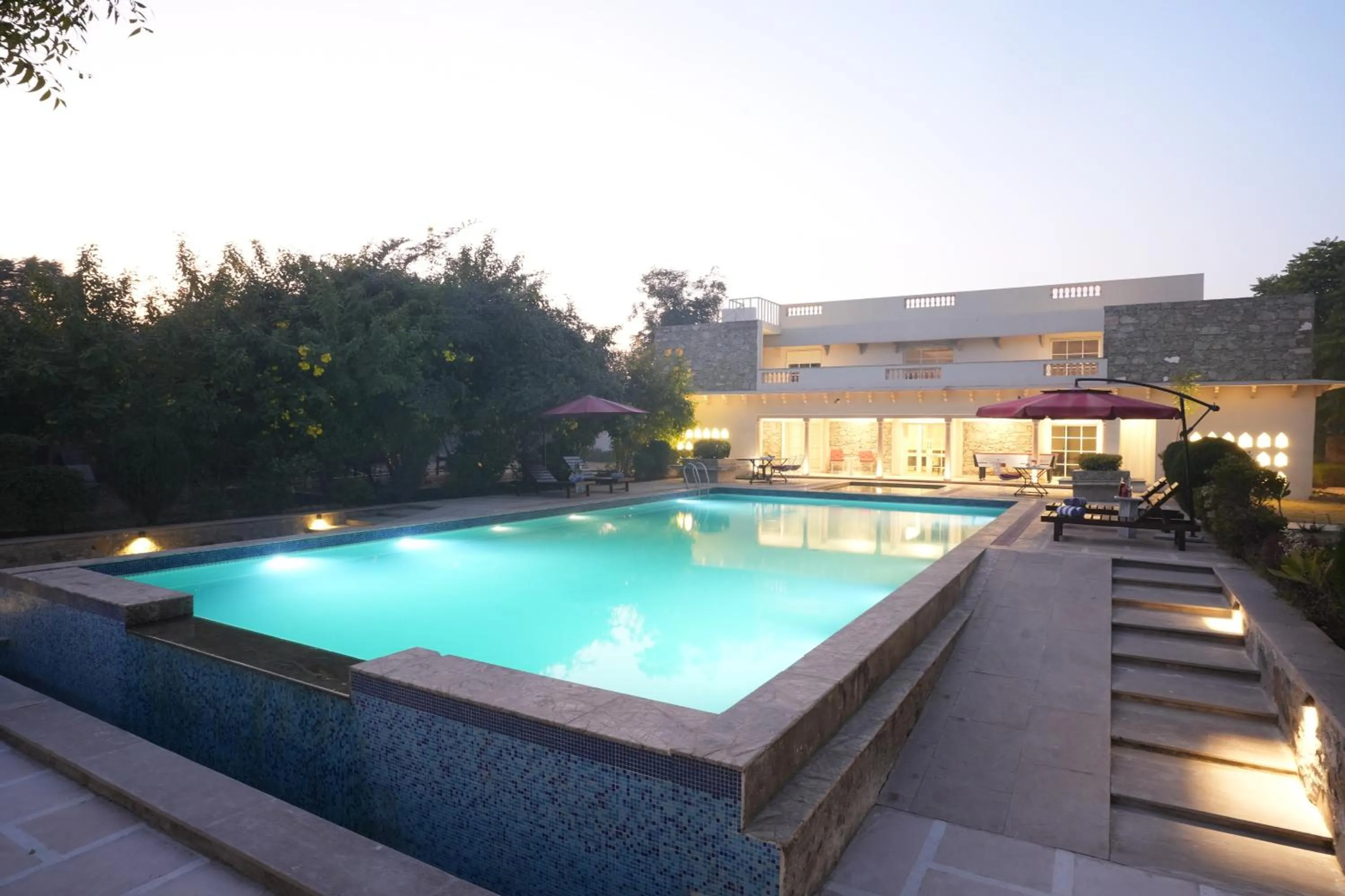Swimming pool in Astroport Sariska Treetop by Eight Continents