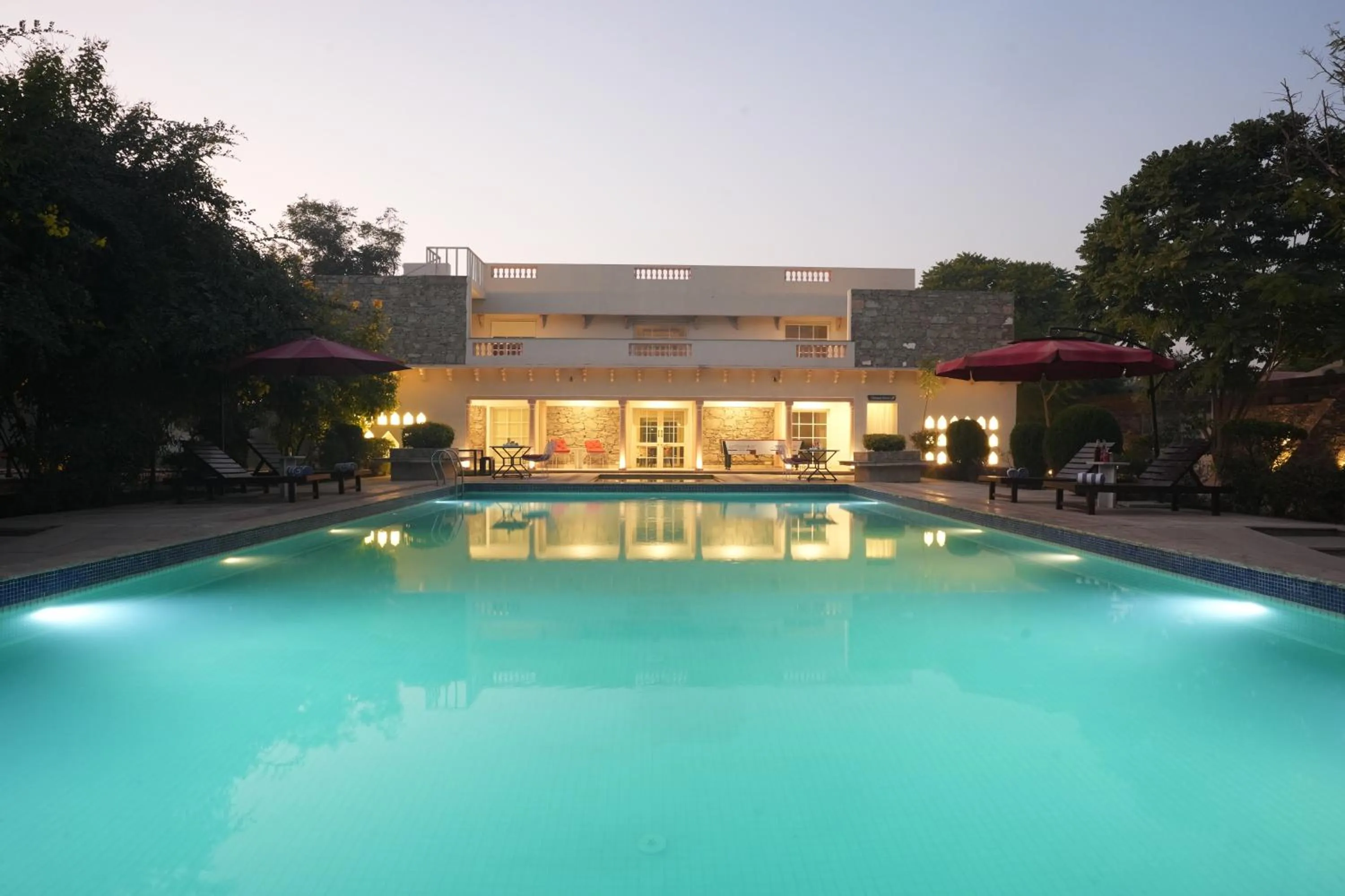 Swimming pool in Astroport Sariska Treetop by Eight Continents